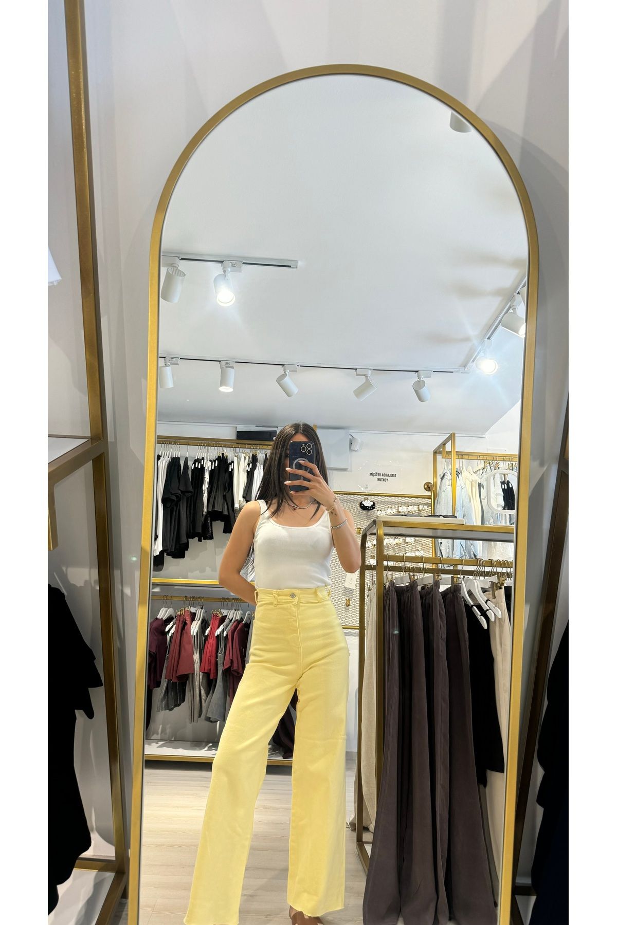 Boutique Mint Sarı Kot Pantolon