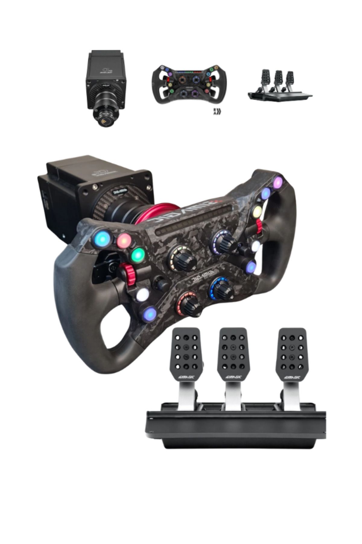SİMAGİC Simagic Yarış Direksiyon Seti (Alpha Mini + GT Neo + P500 3 Pedal Set )