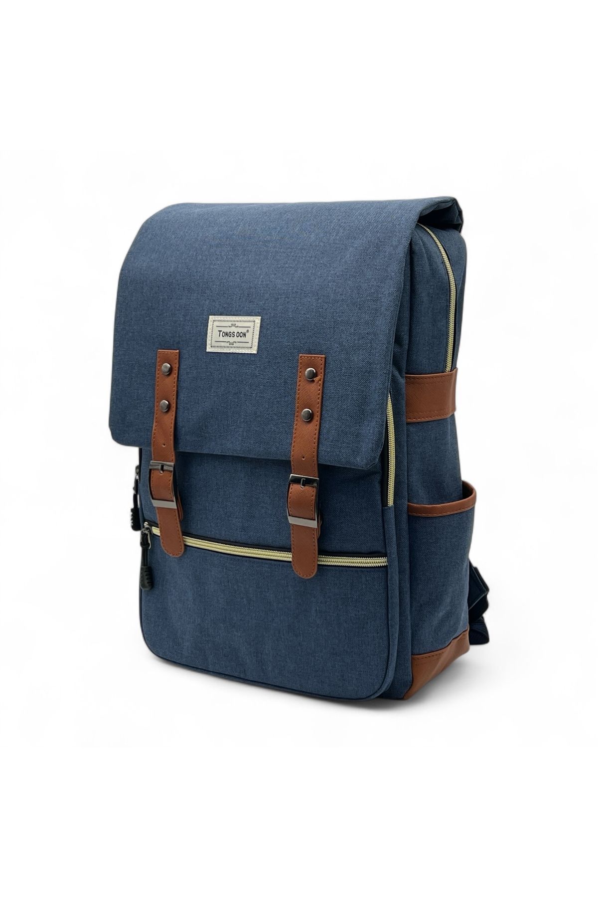Shihon-Stylish canvas backpack with magnetic closure 2