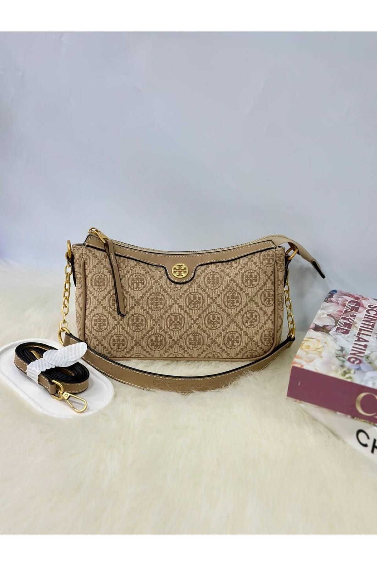 LEAUDER WOMEN KADIN T-MONOGRAM İTHAL ANTİK AKSESUAR JACQUARD STUDIO BAG
