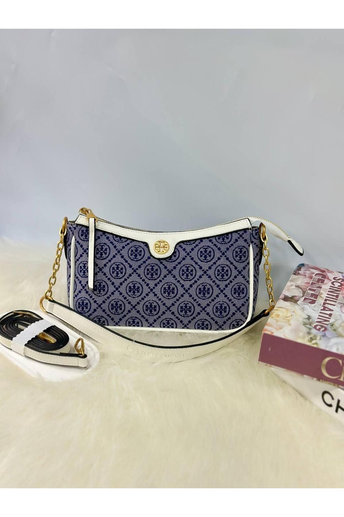LEAUDER WOMEN KADIN T-MONOGRAM İTHAL ANTİK AKSESUAR JACQUARD STUDIO BAG