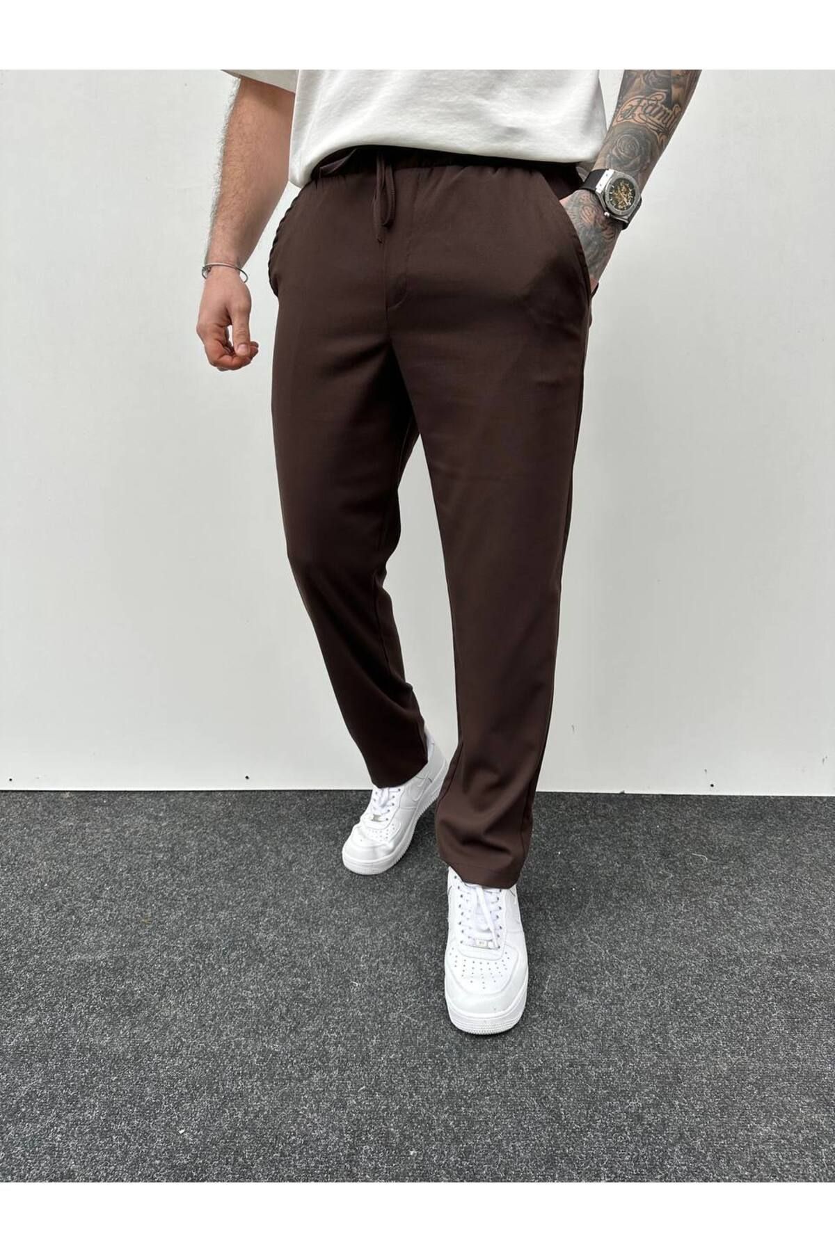 Ulu Collection Basic Regular Kalıp Yazlık Keten Pantolon Jogger