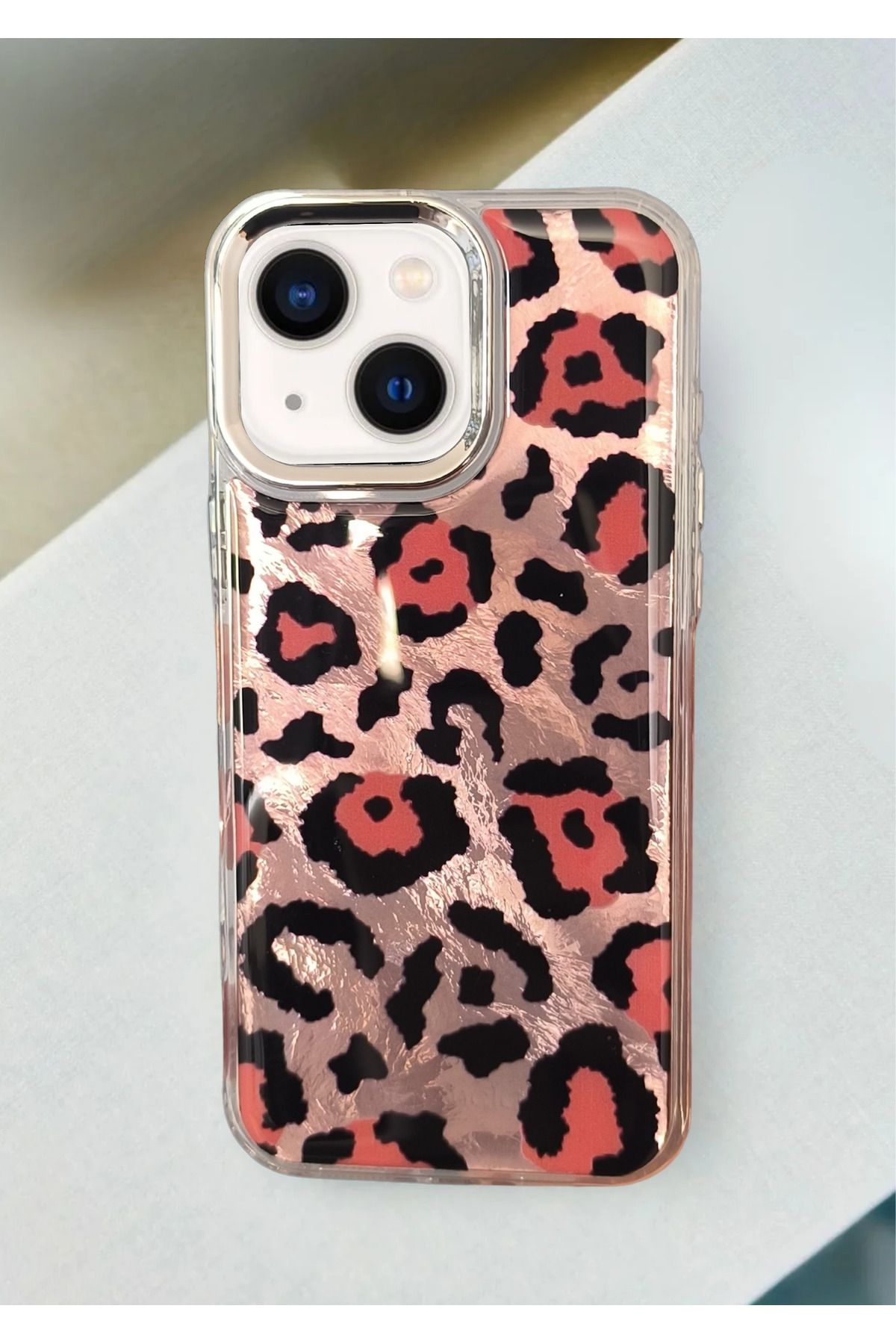 BCASE İphone 14 Leopar Desenli Kılıf