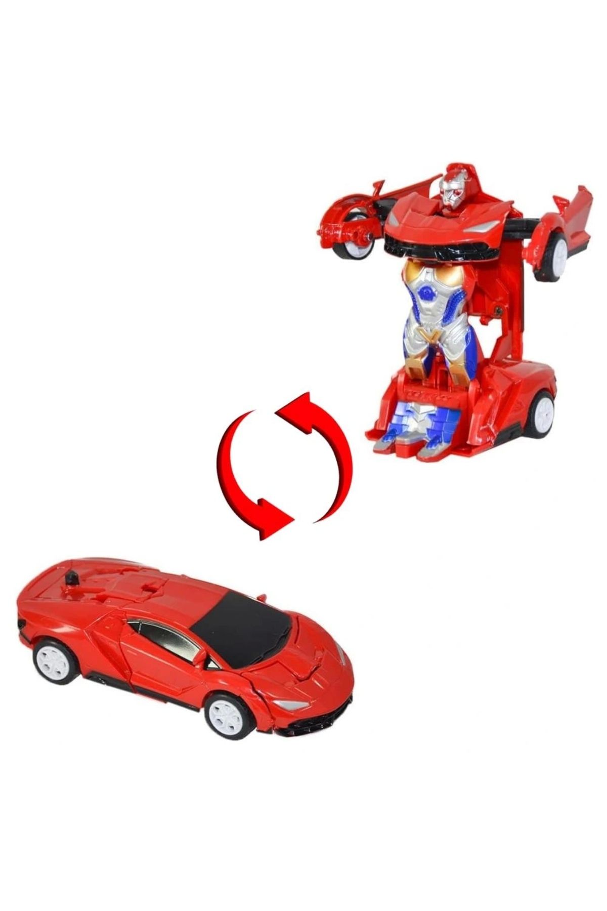 Tolzan Lamborgini - Robot Dönüşen Araba - 668-2 - Kırmızı