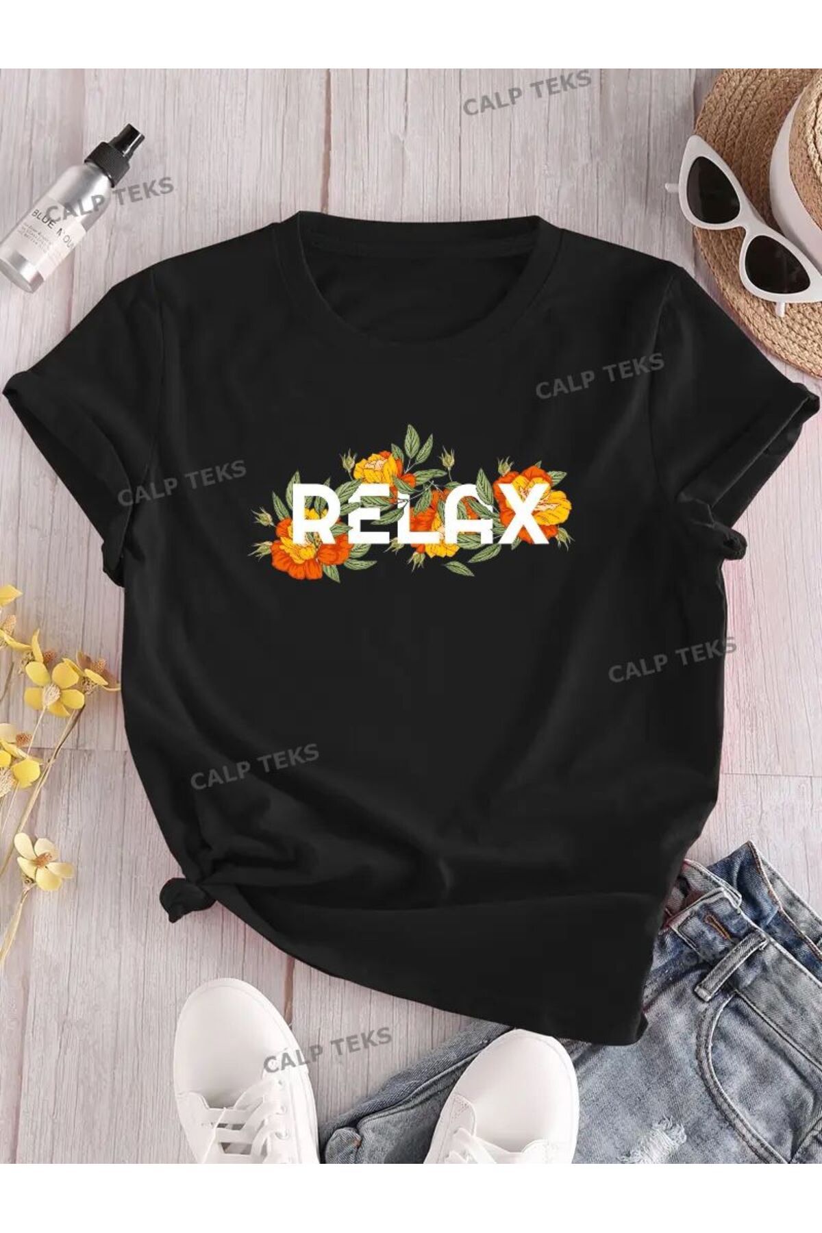 CALP TEKS RELAX BASKILI OVERSİZE TİŞÖRT