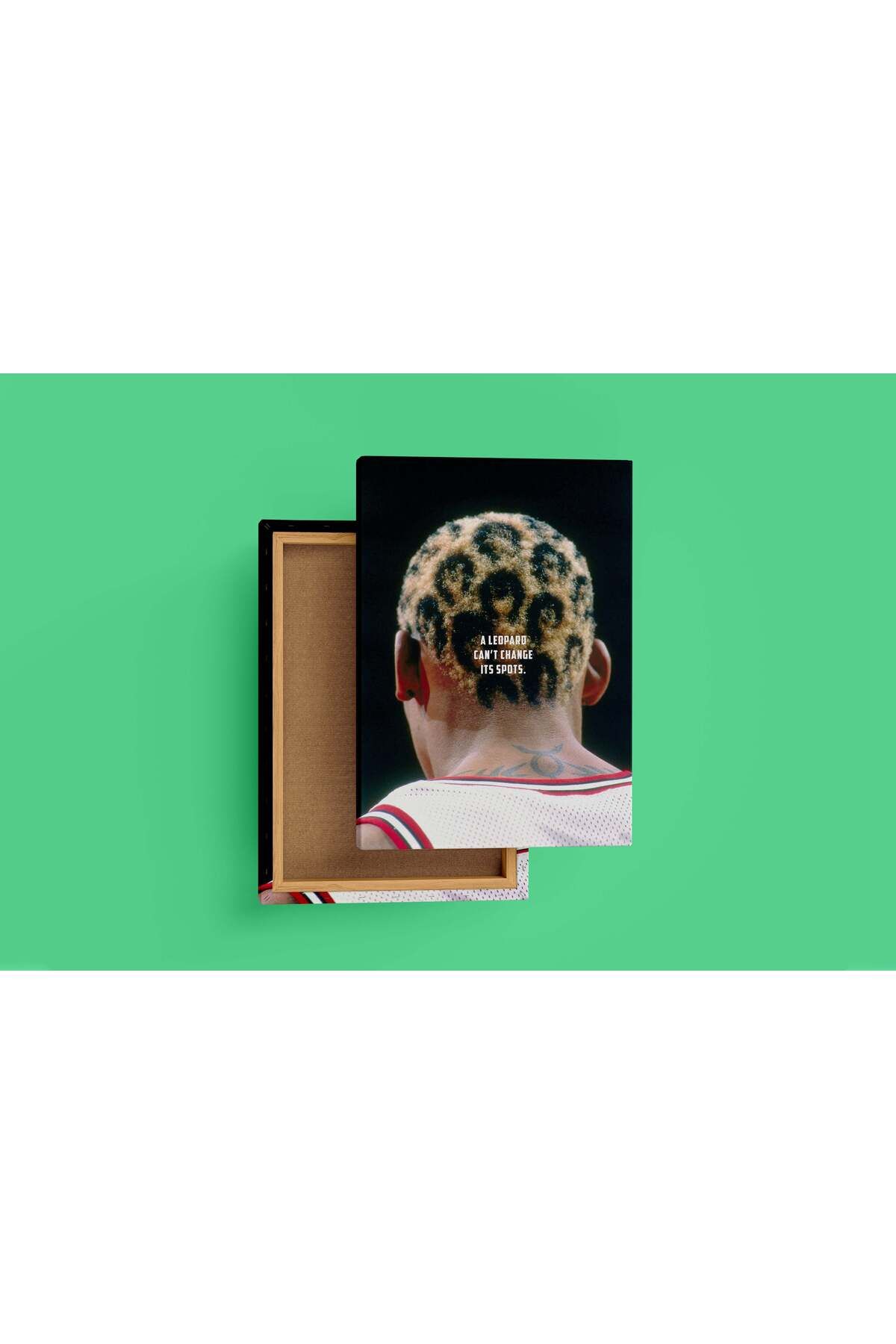 Wallivo a leopard can't change its sport, dennis rodman, sport, kanvas tablo