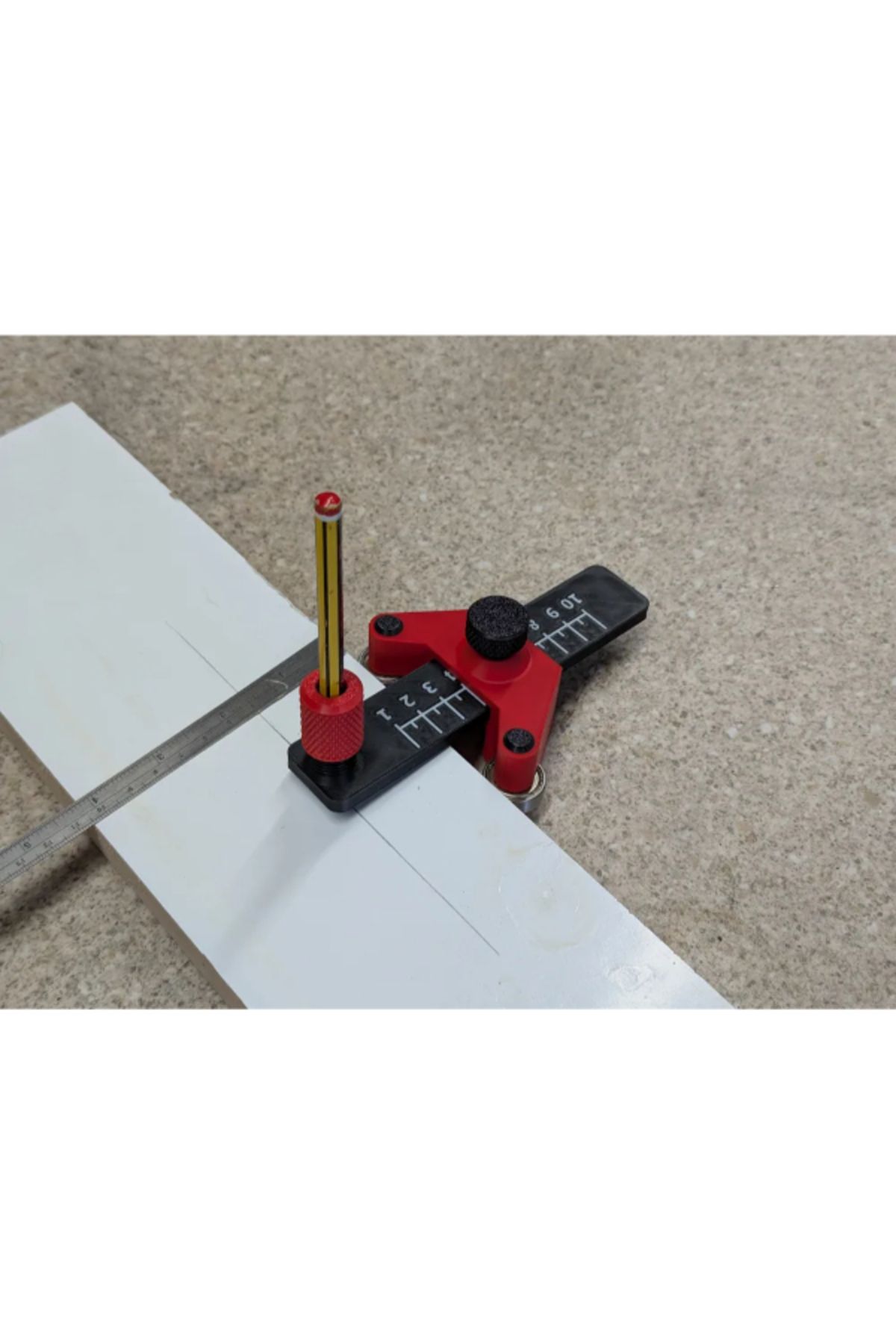 3d model s Paralel Kenar İşaretleme Aparatı – Düz ve Kavisli Yüzeyler İçin