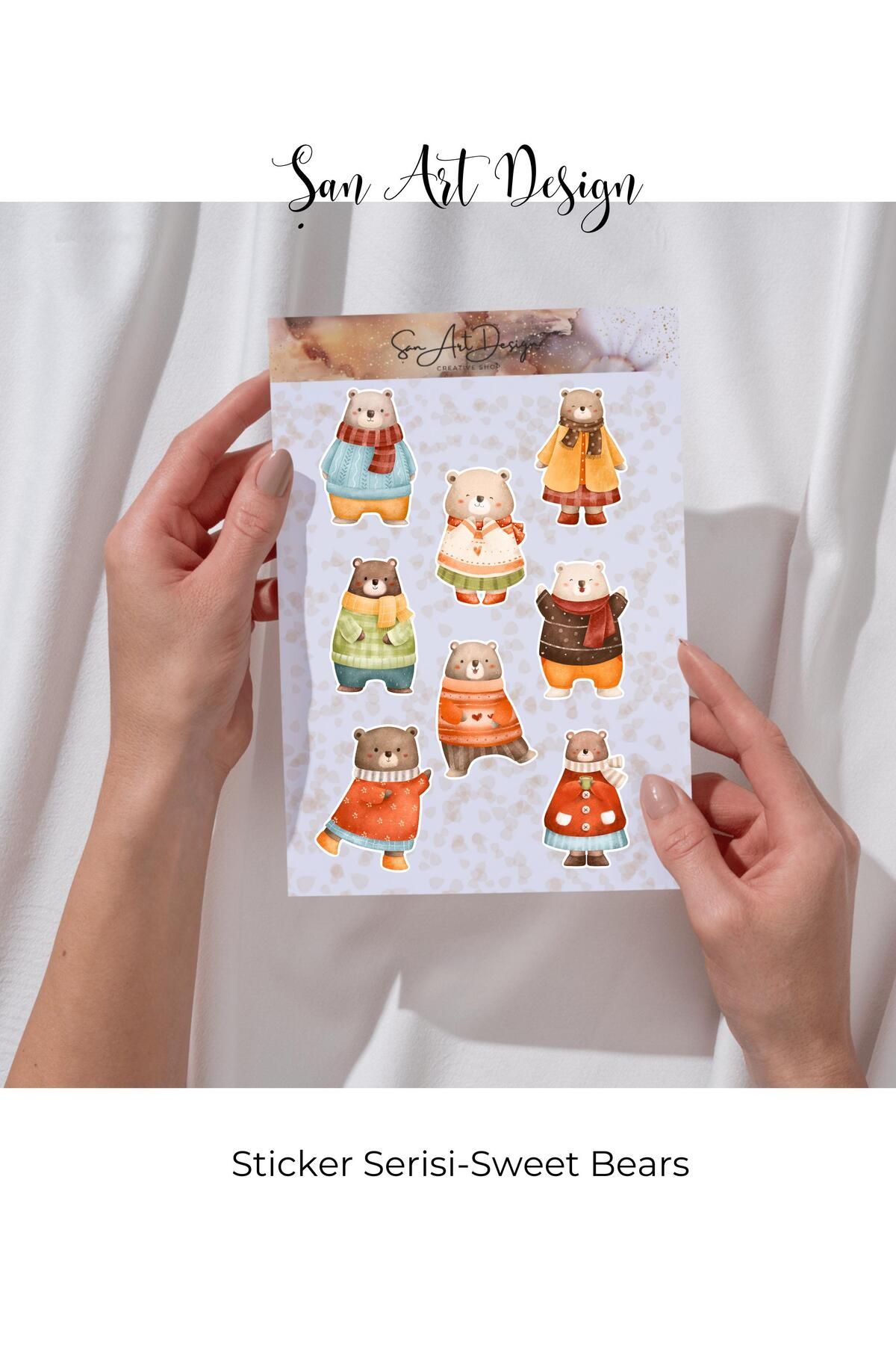 ŞAN ART DESİGN CUTE BEARS STİCKER