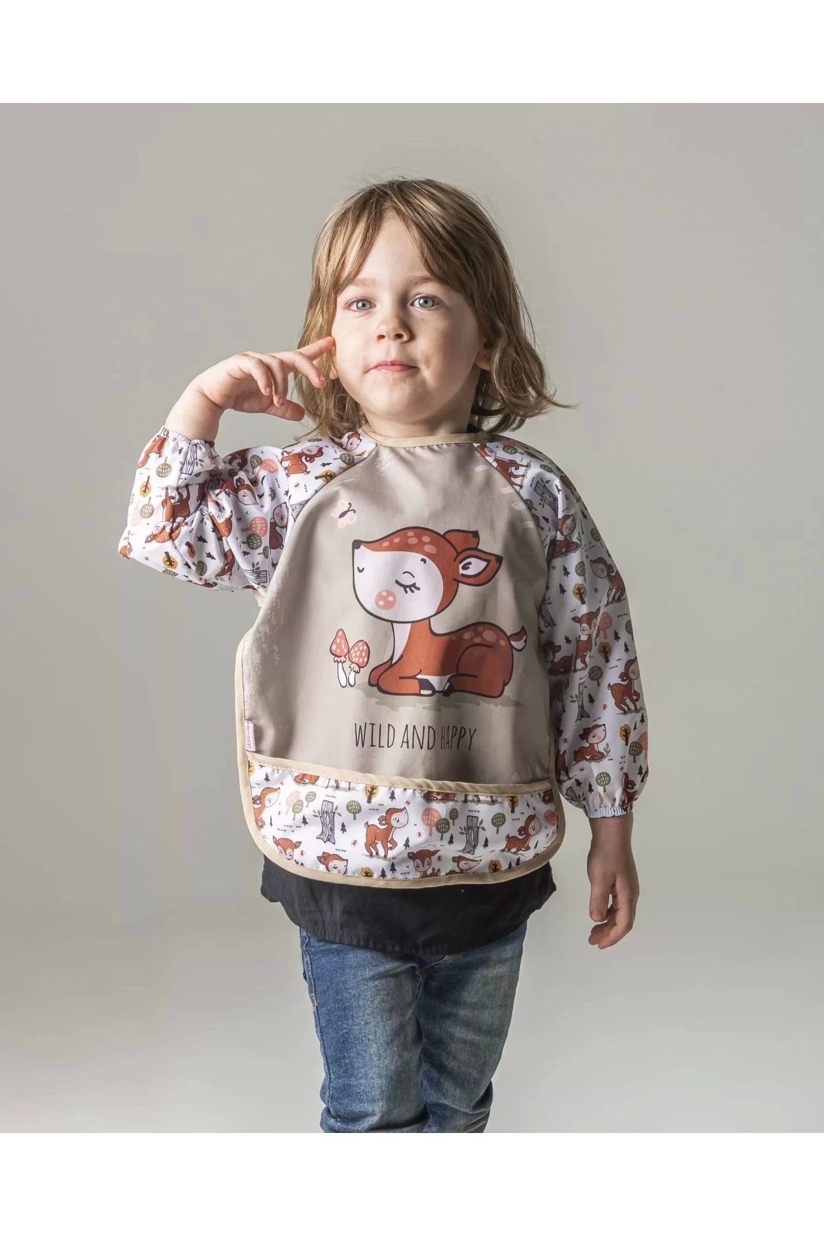 Babydonat Hayvan Figürlü Sıvı Geçirmez 3'lü Paket Uzun Kollu Mama Önlüğü fotoğrafı 2 (önizleme)