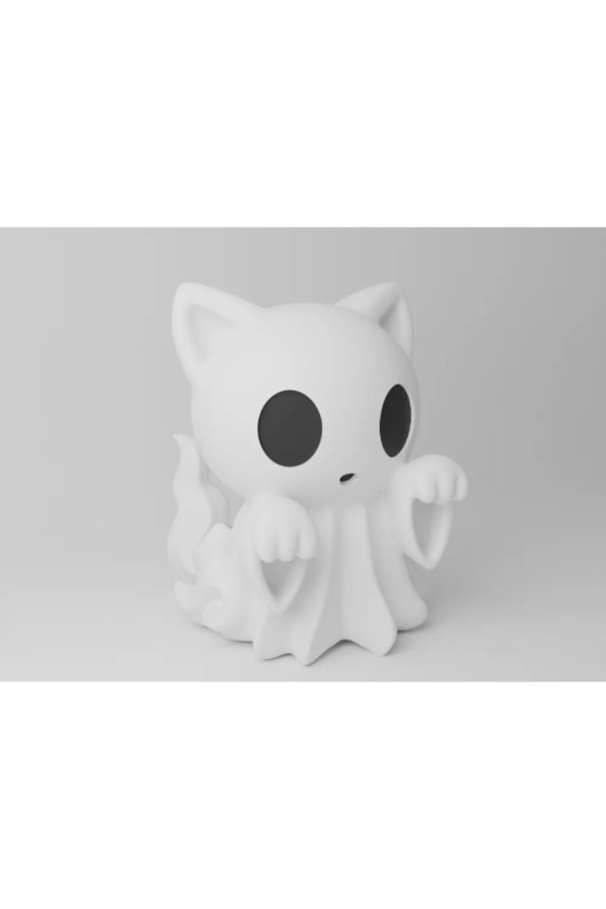 3d model s Cadılar Bayramı Kedi Hayalet Figürü – 3D Baskı Dekor