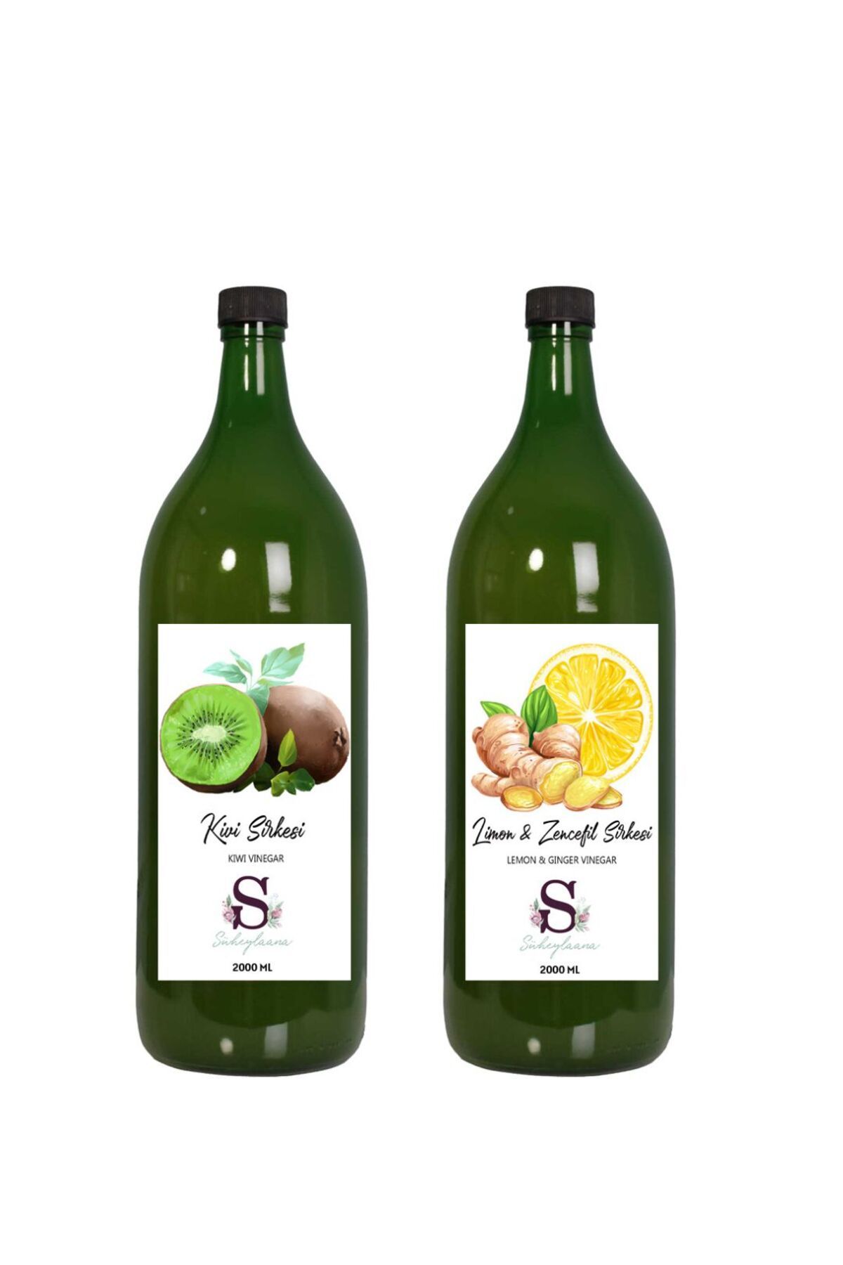 Süheylaana Doğal Kivi Sirkesi 2000 Ml - Doğal Limon & Zencefil Sirkesi 2000 Ml