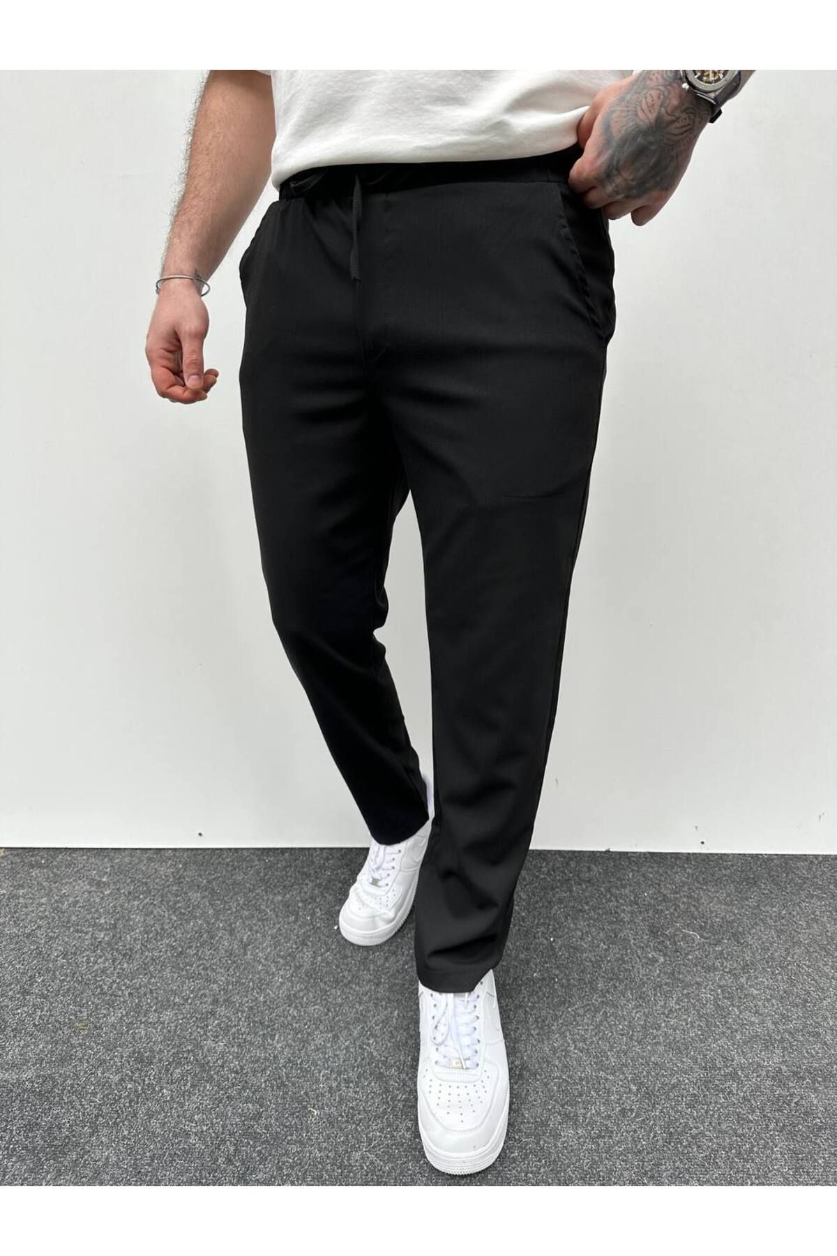 Ulu Collection Basic Regular Kalıp Yazlık Keten Pantolon Jogger