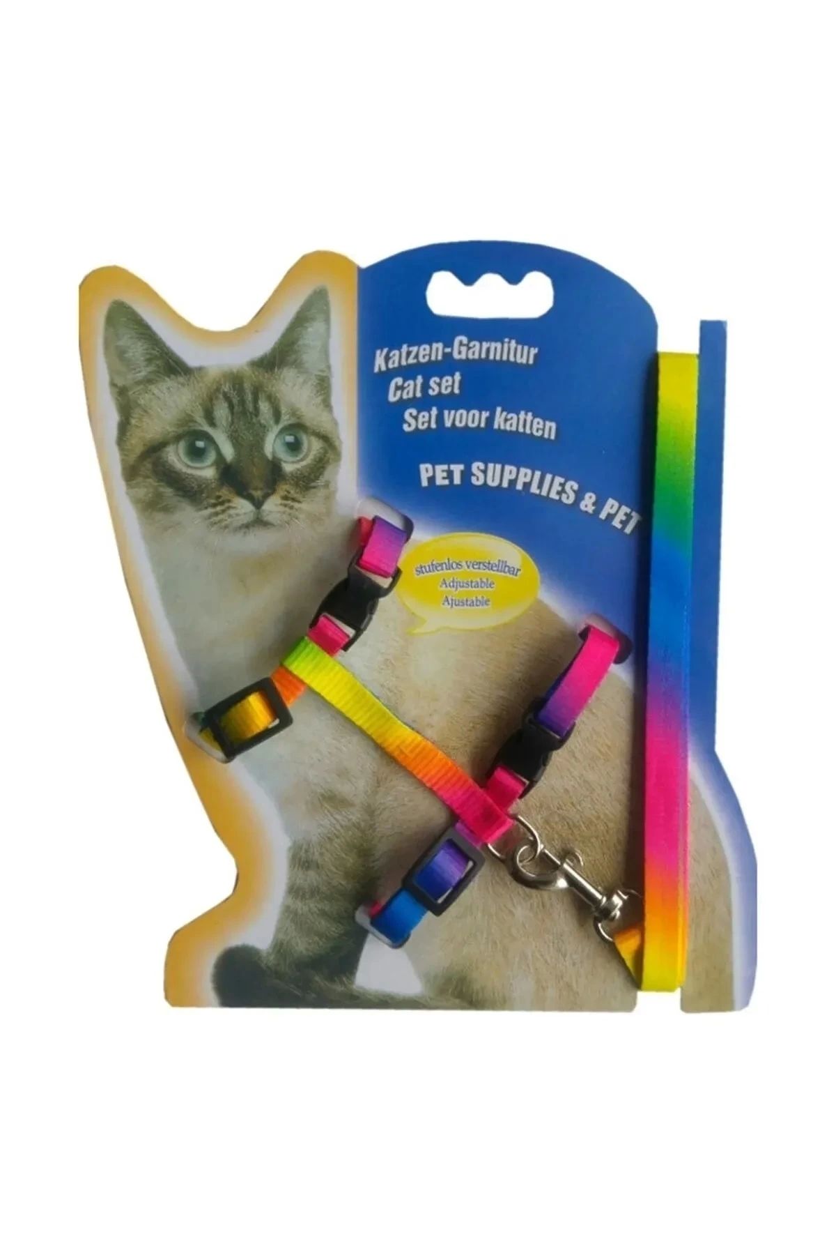 PRATİKOBA Multicolor Kedi Tasması