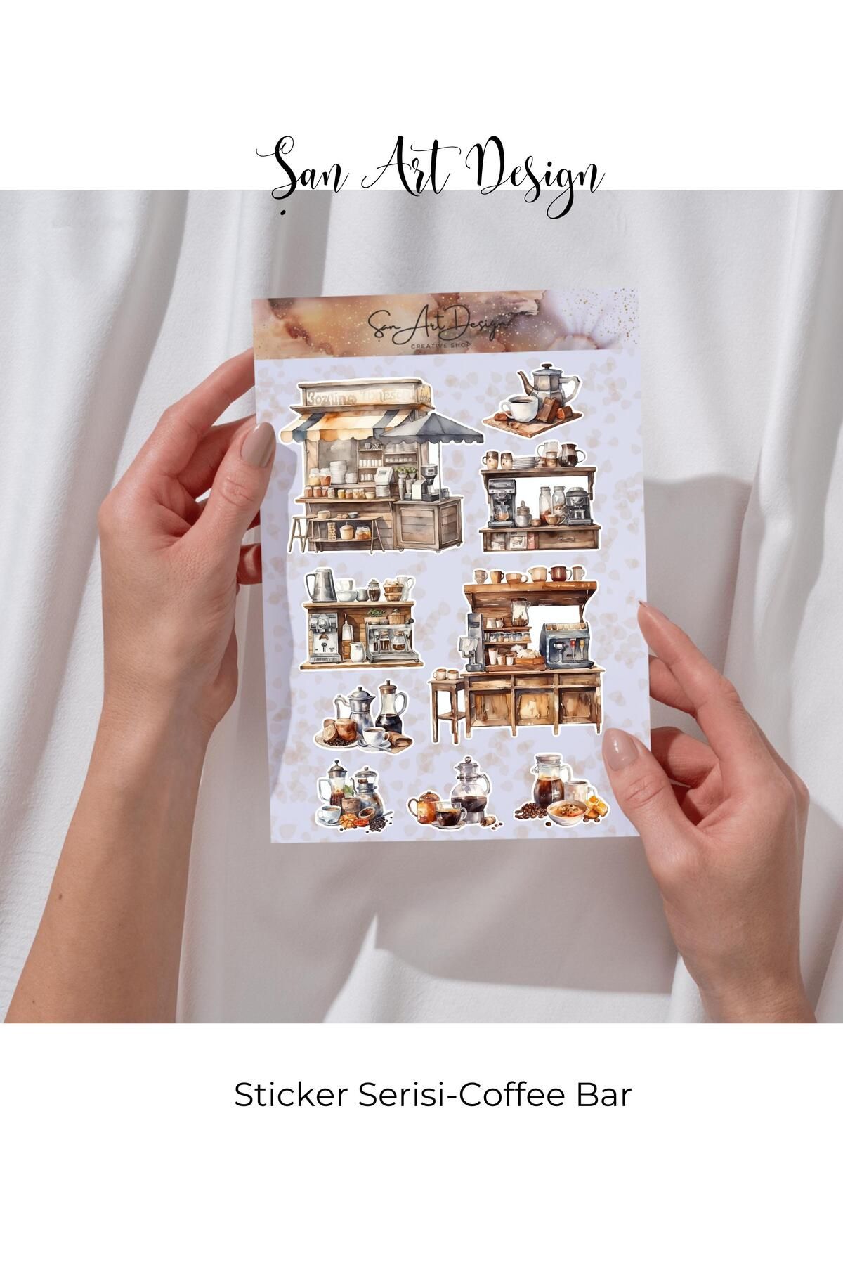 ŞAN ART DESİGN COFFEE BAR STİCKER + KİTAP AYRACI SETİ