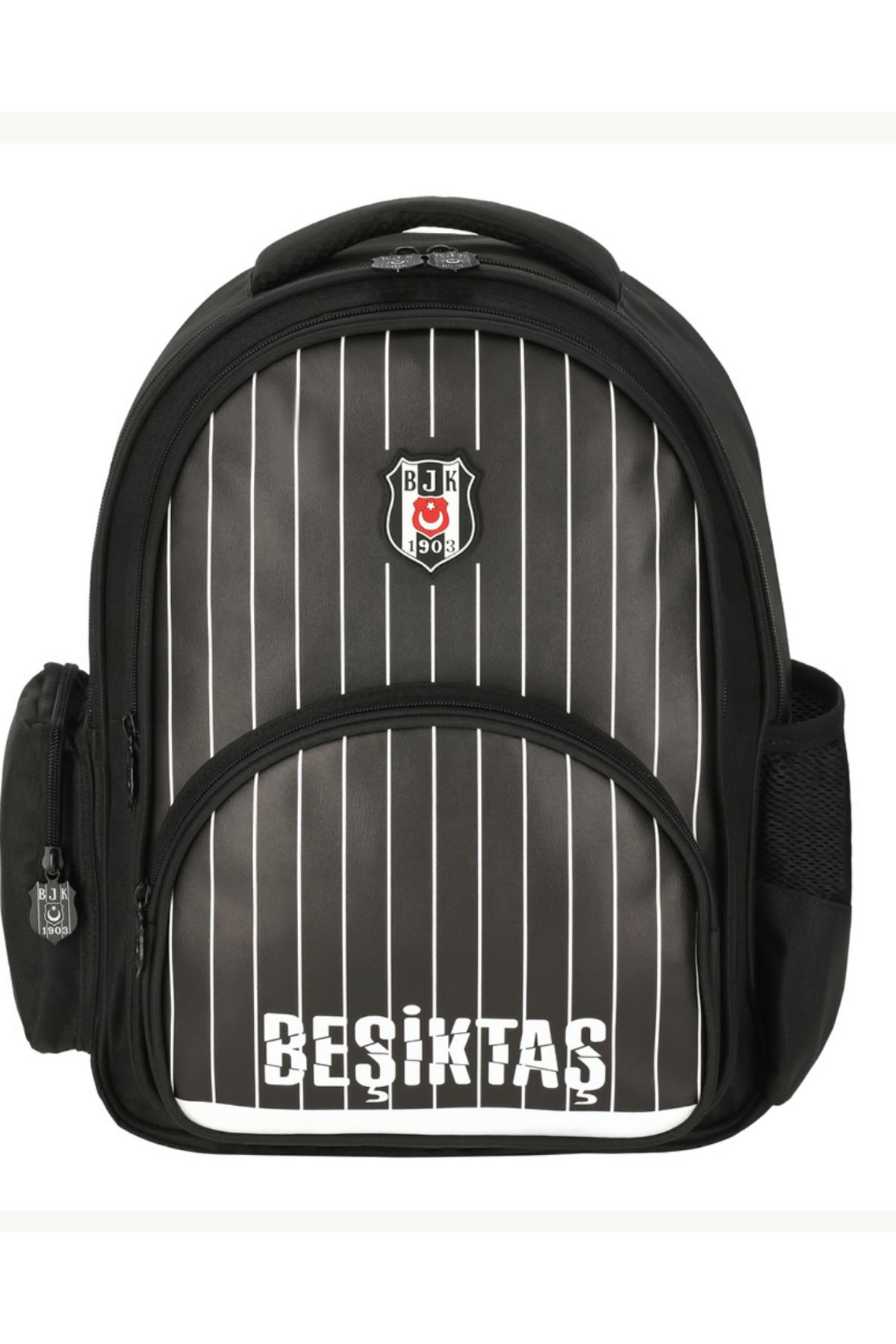 Beşiktaş BEŞİKTAŞ Official Lisanslı İNCE ÇUBUK DESENLİ SUNİ DERİ OKUL ÇANTASI 25352
