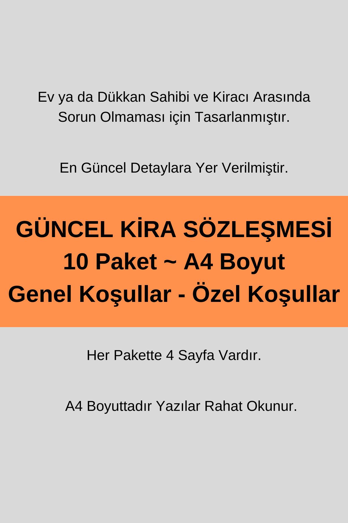 Organik Yolda 10 Paket, Kira Sözleşmesi Güncel Detaylı.