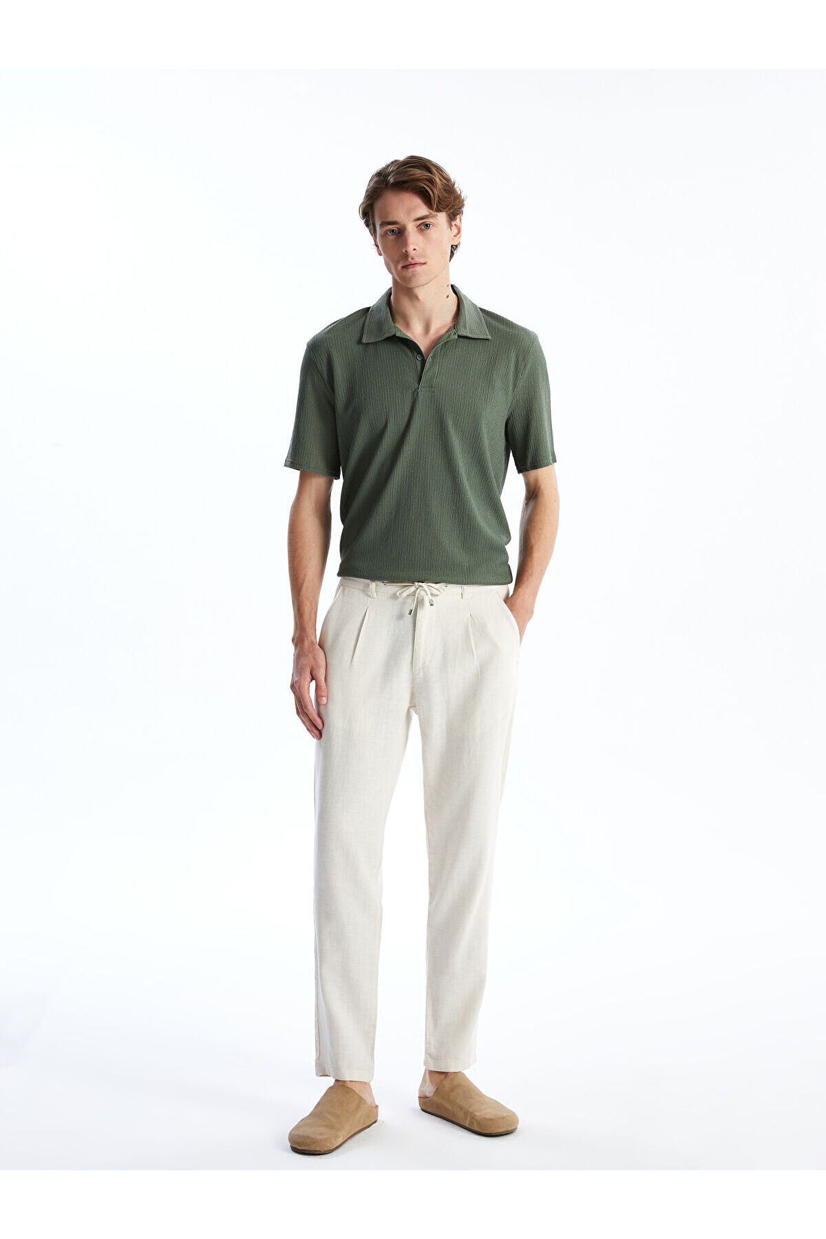 LC Waikiki Slim Fit Keten Karışımlı Erkek Pantolon