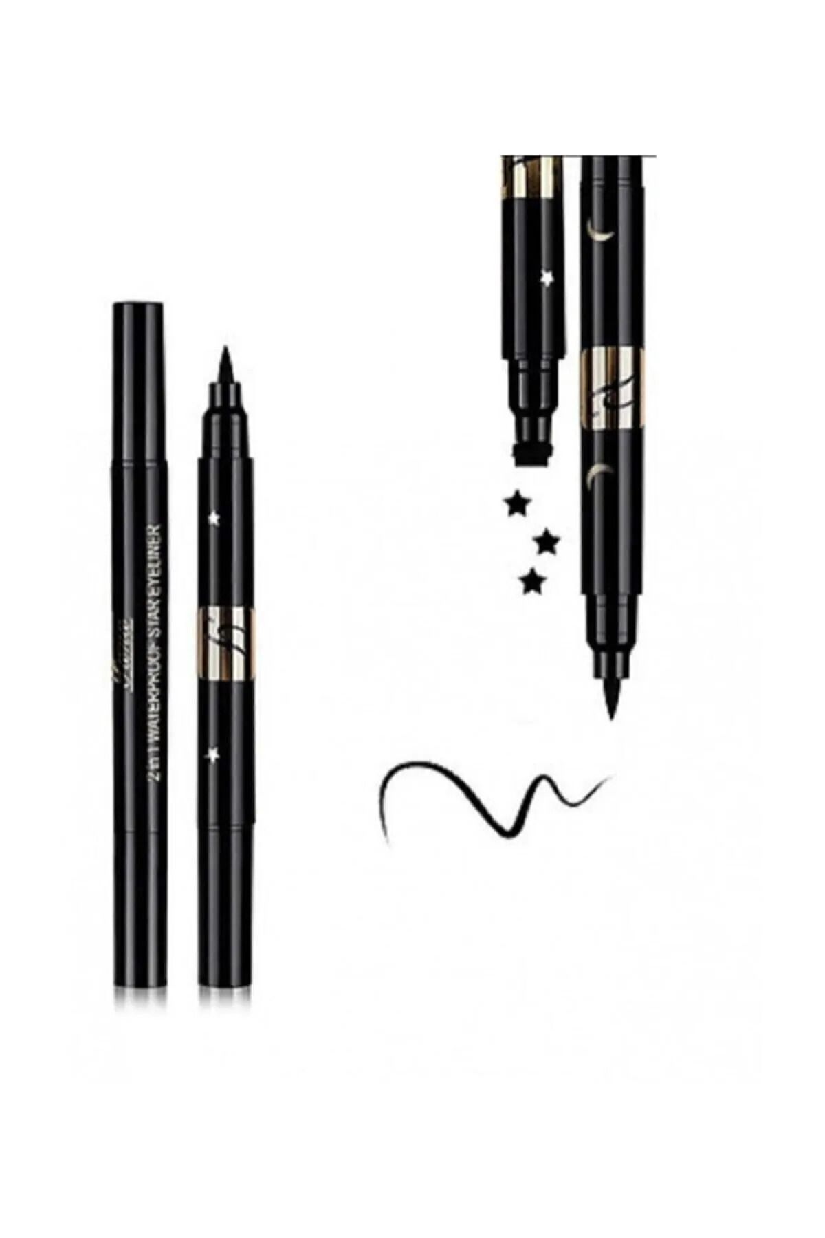 Roesıa Rose Cosmetics Rose Çift Taraflı Yıldız Desenli Kalem Eyeliner 2 li