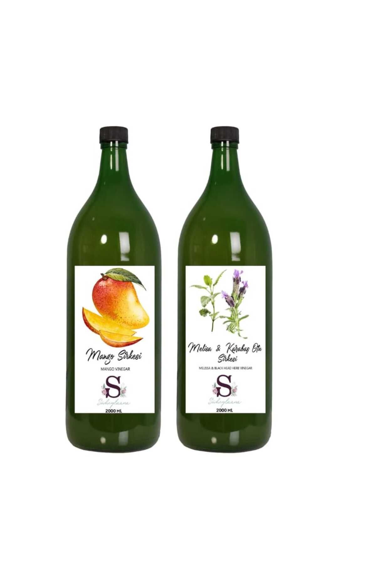 Süheylaana Doğal Mango Sirkesi 2000 Ml - Doğal Melisa & Karabaş Otu Sirkesi 2000 Ml