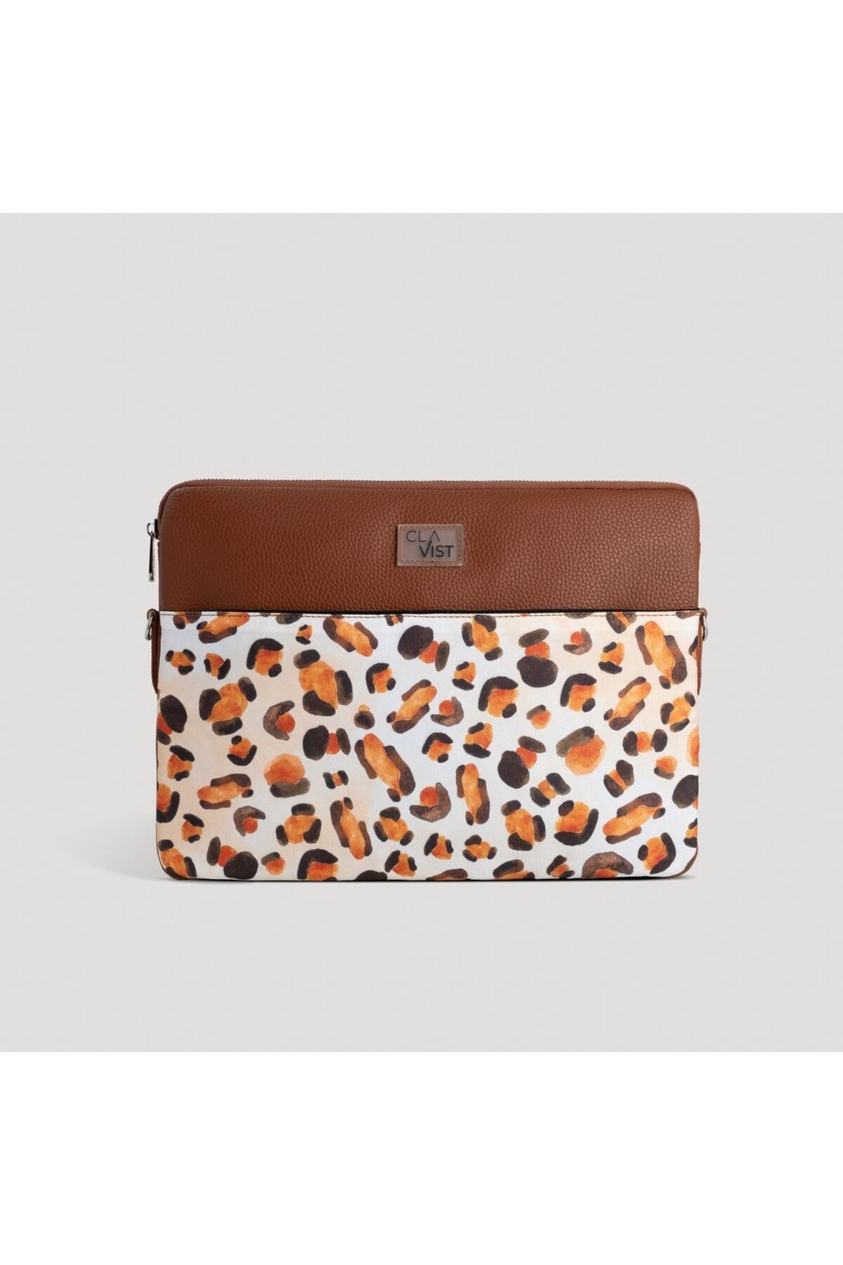 Clavist Leopar Desenli Laptop & Macbook & Ipad Kılıfı