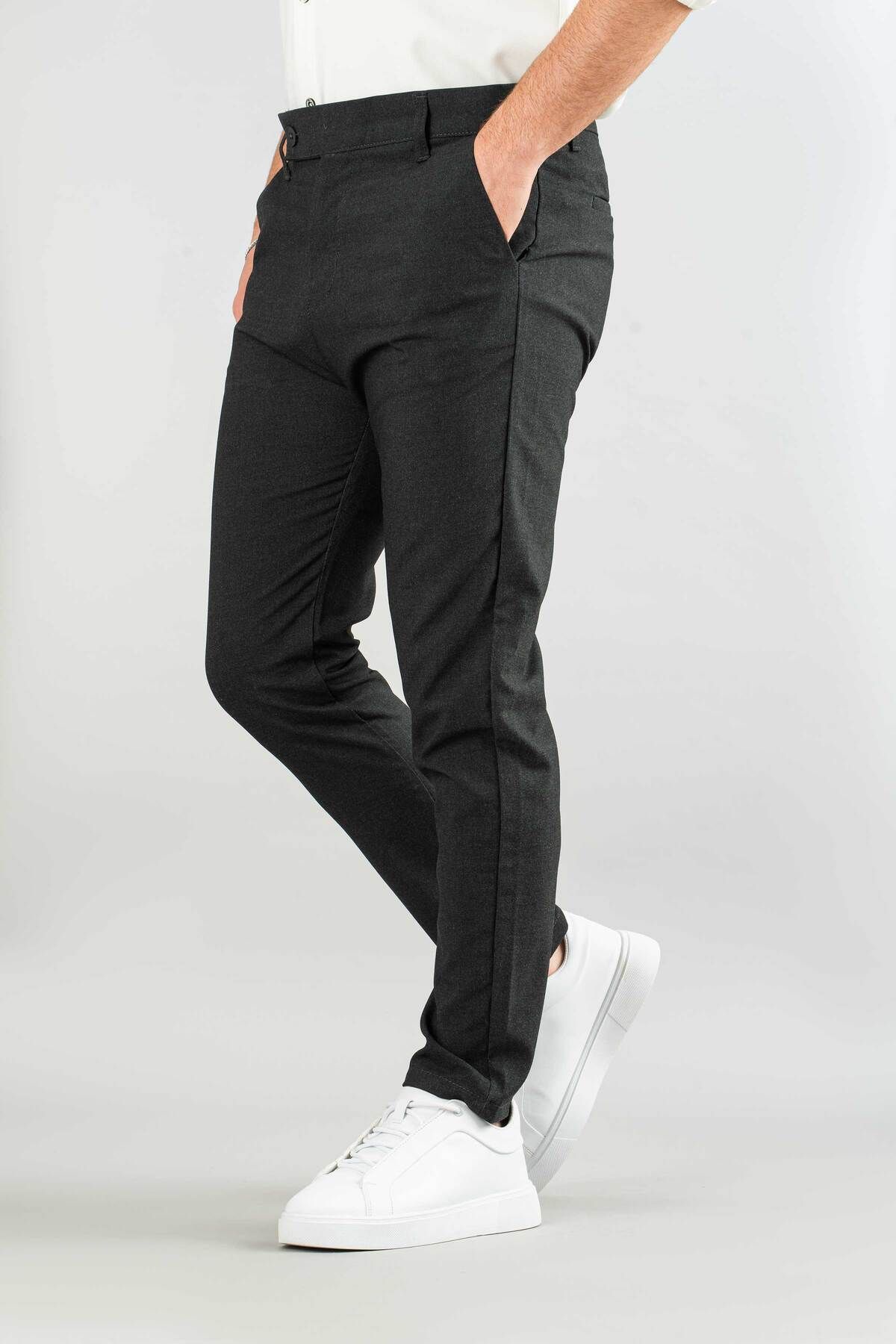 bombe Erkek Slim Fit Bilek Boy Esnek Likralı Kumaş Pantolon