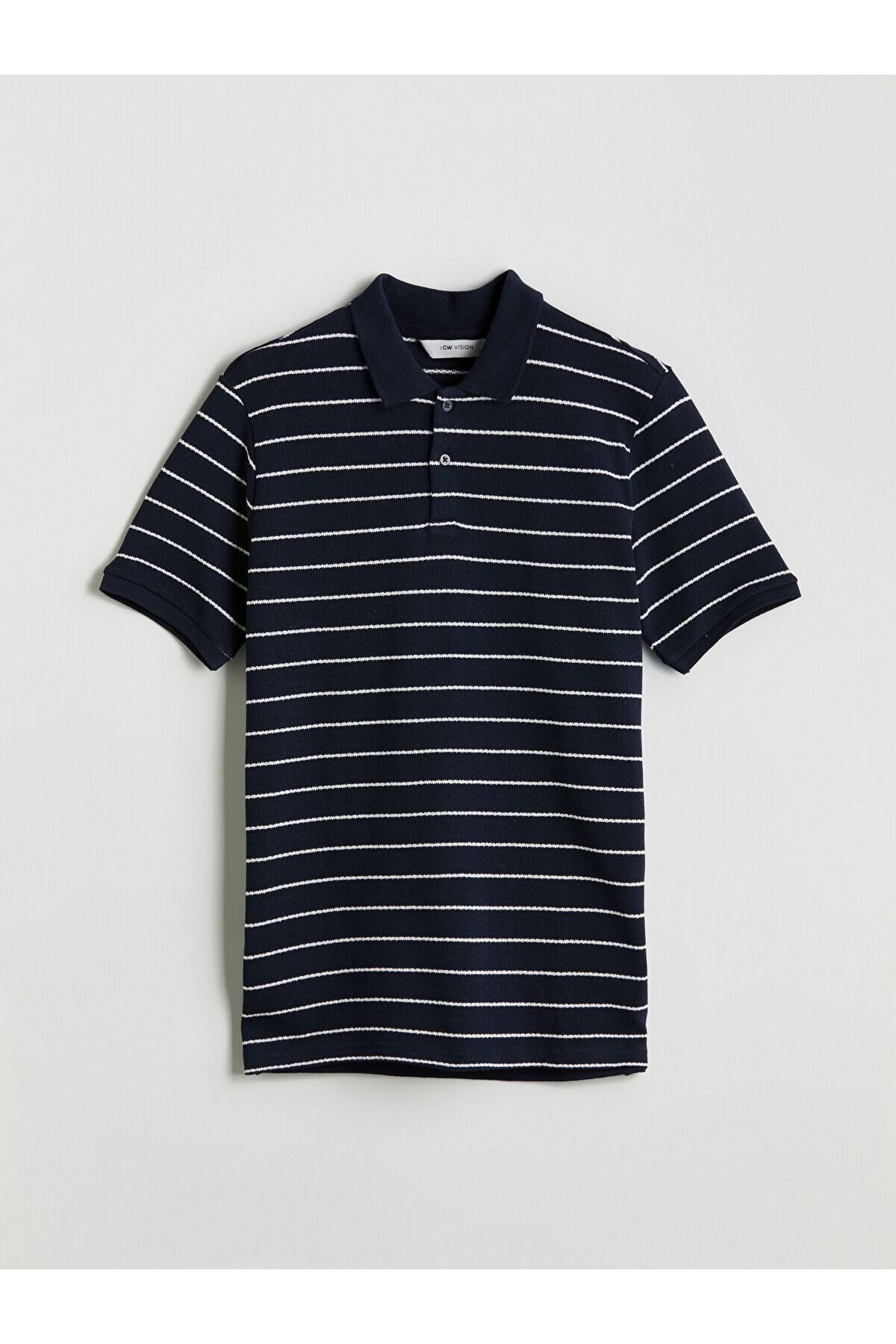 LC Waikiki Polo Yaka Çizgili Penye Erkek Tişört