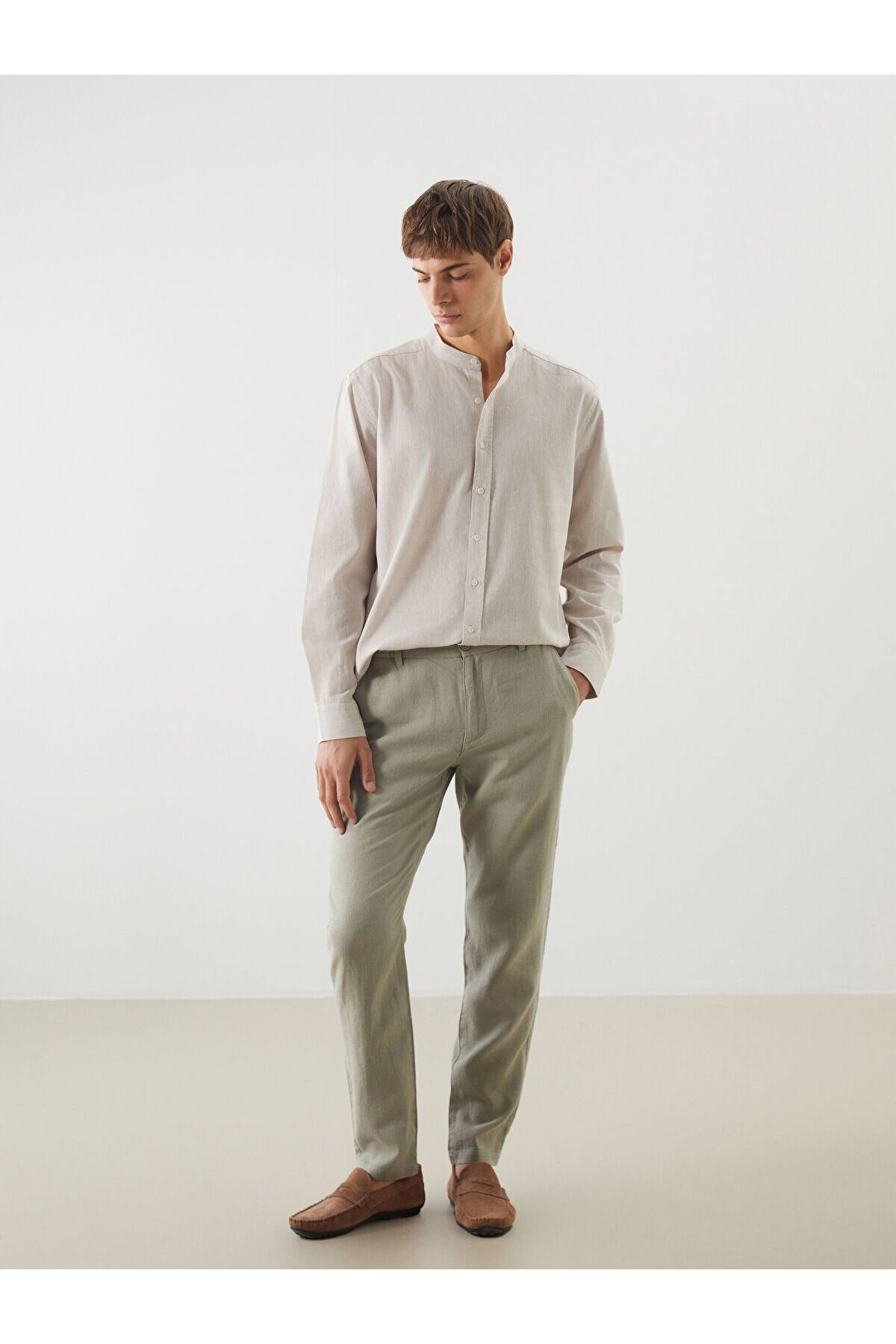 LC Waikiki Slim Fit Keten Karışımlı Erkek Pantolon