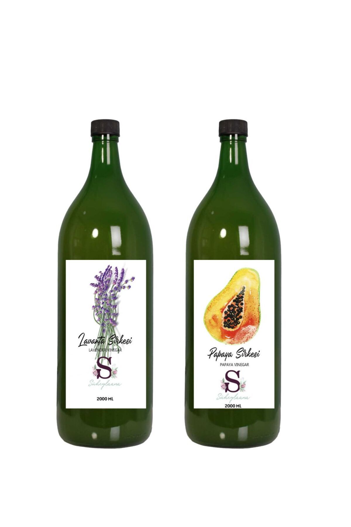 Süheylaana Doğal Lavanta Sirkesi 2000 Ml - Doğal Papaya Sirkesi 2000 Ml