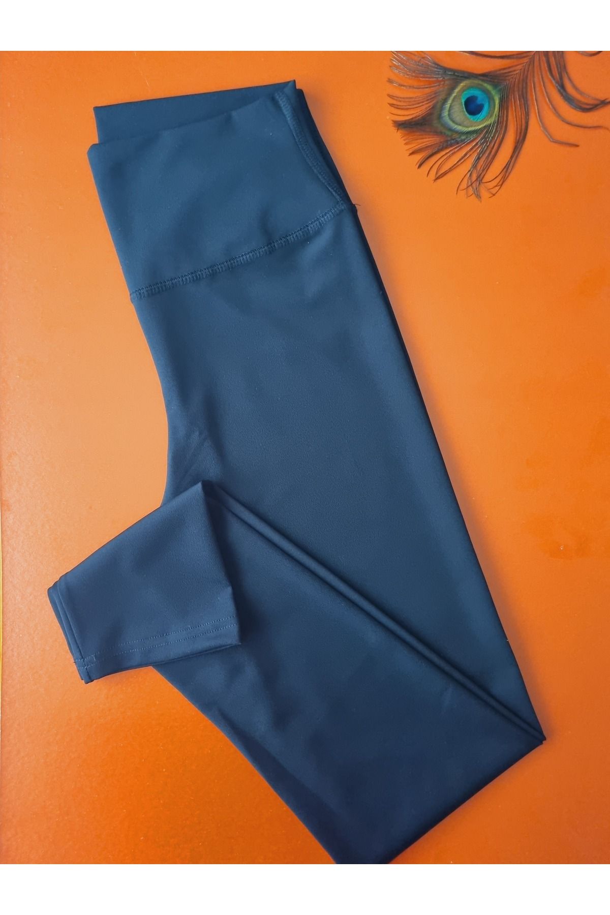 Demirsa Boutique Kadın Siyah Yüksek Bel Dalgıç Kumaş Uzun Tayt