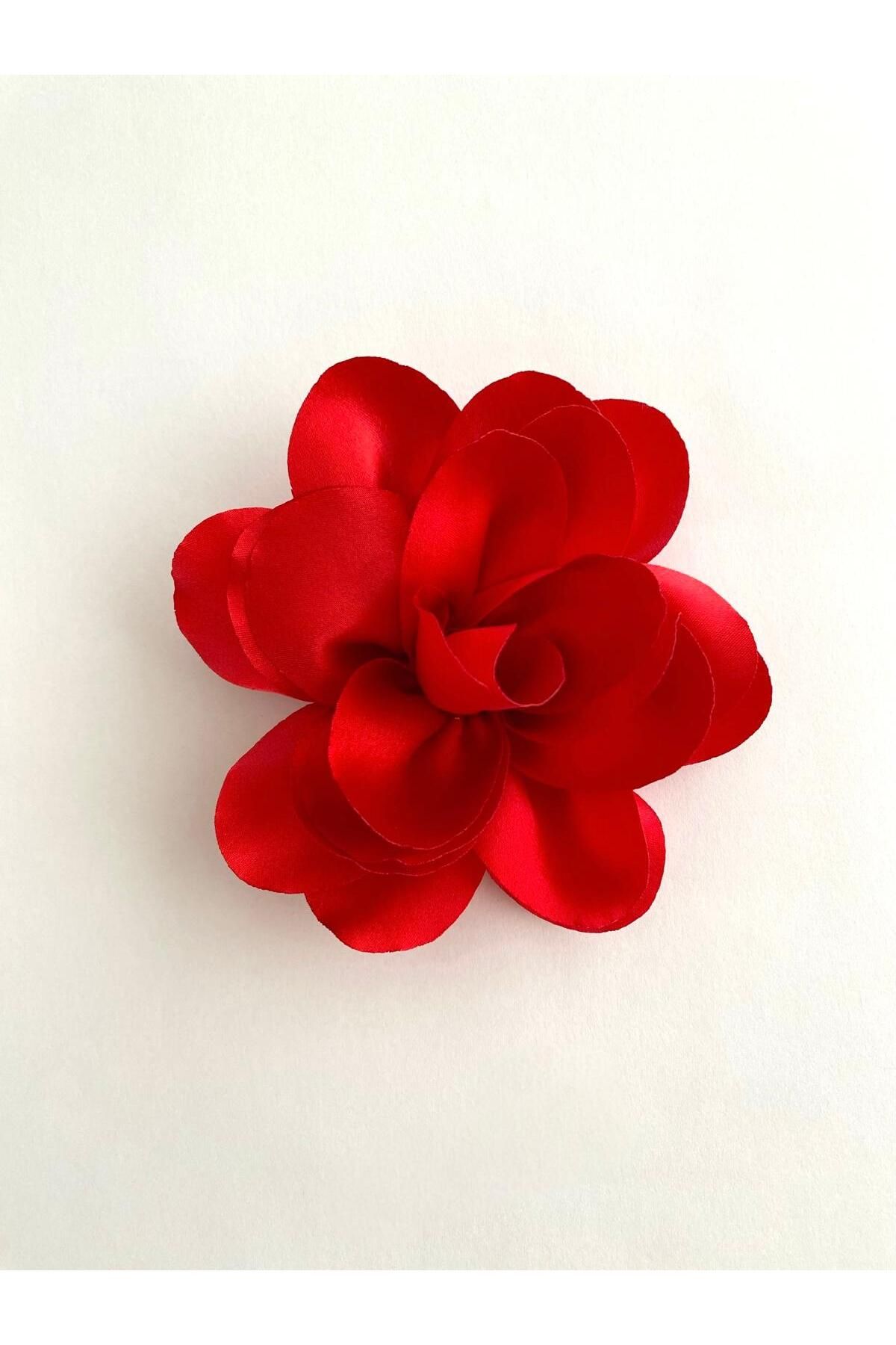 ELLE BROŞ Saten Kumaş Çiçek Broş( 11 Cm’dir)