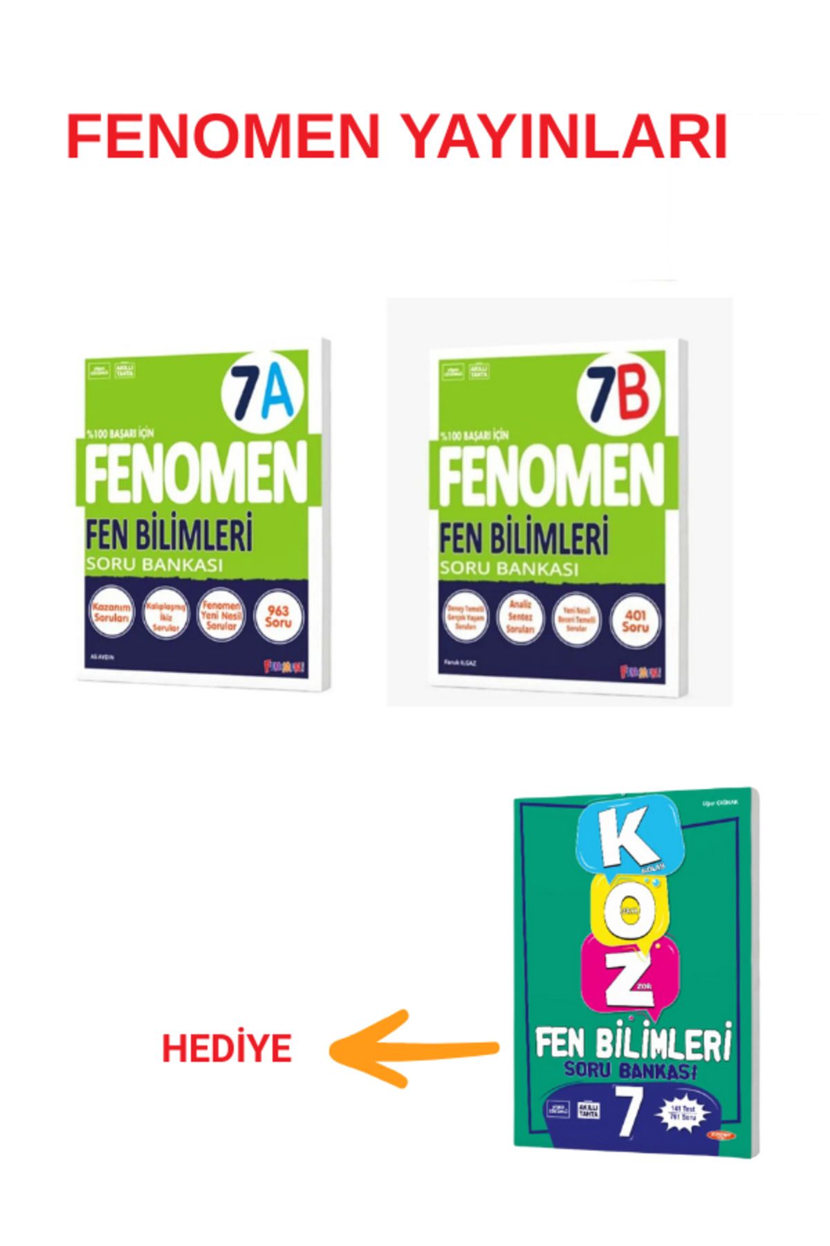 Fenomen Yayıncılık Fenomen 7.SINIF FEN BİLİMLERİ A-B Soru Bankası