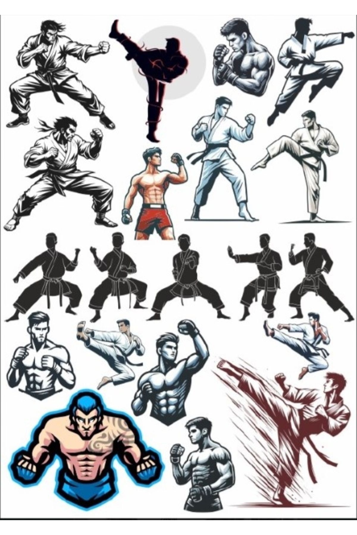 Reysa Tasarım Dövüşçü Boksör Sticker Set