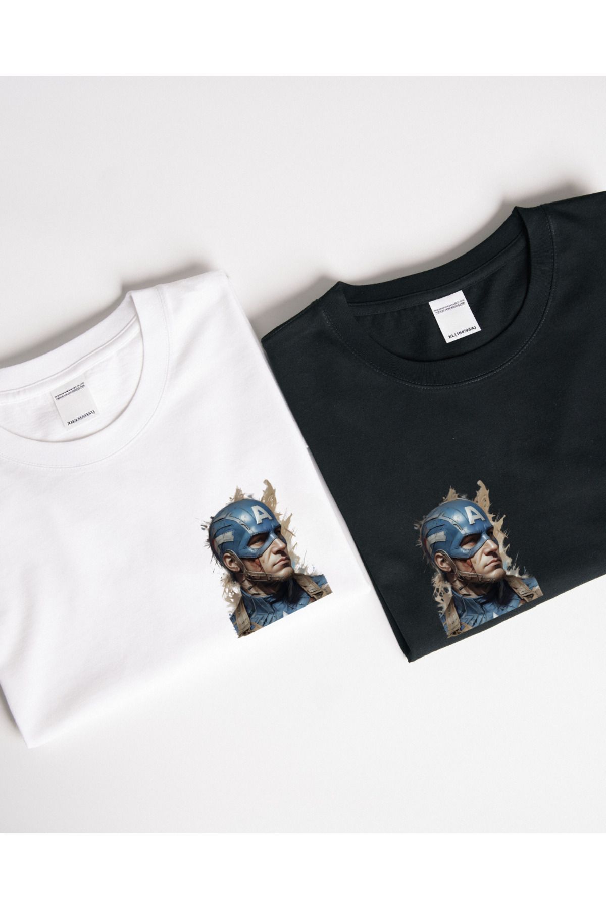 Ebiidesign Captain Amerika Tasarımlı Baskılı T-Shirt