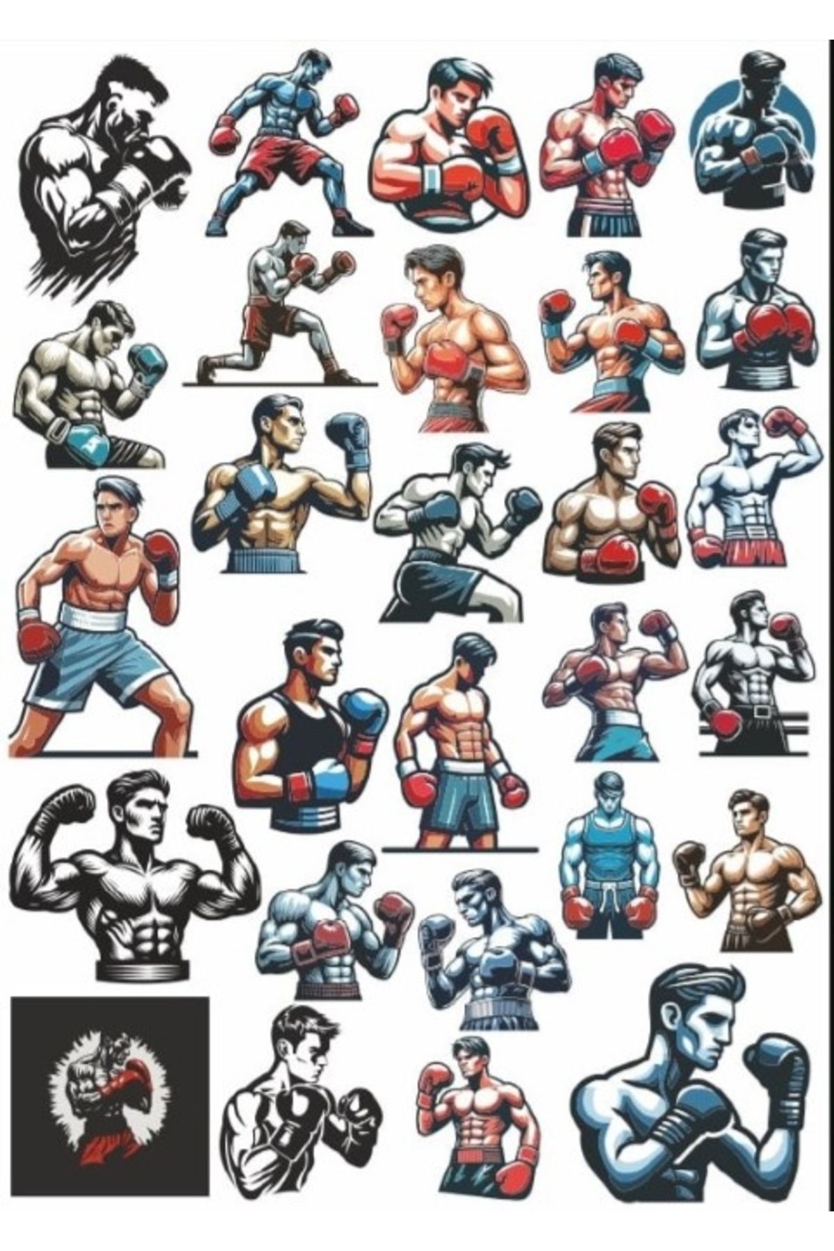 Reysa Tasarım Dövüşçü Boksör Sticker Set