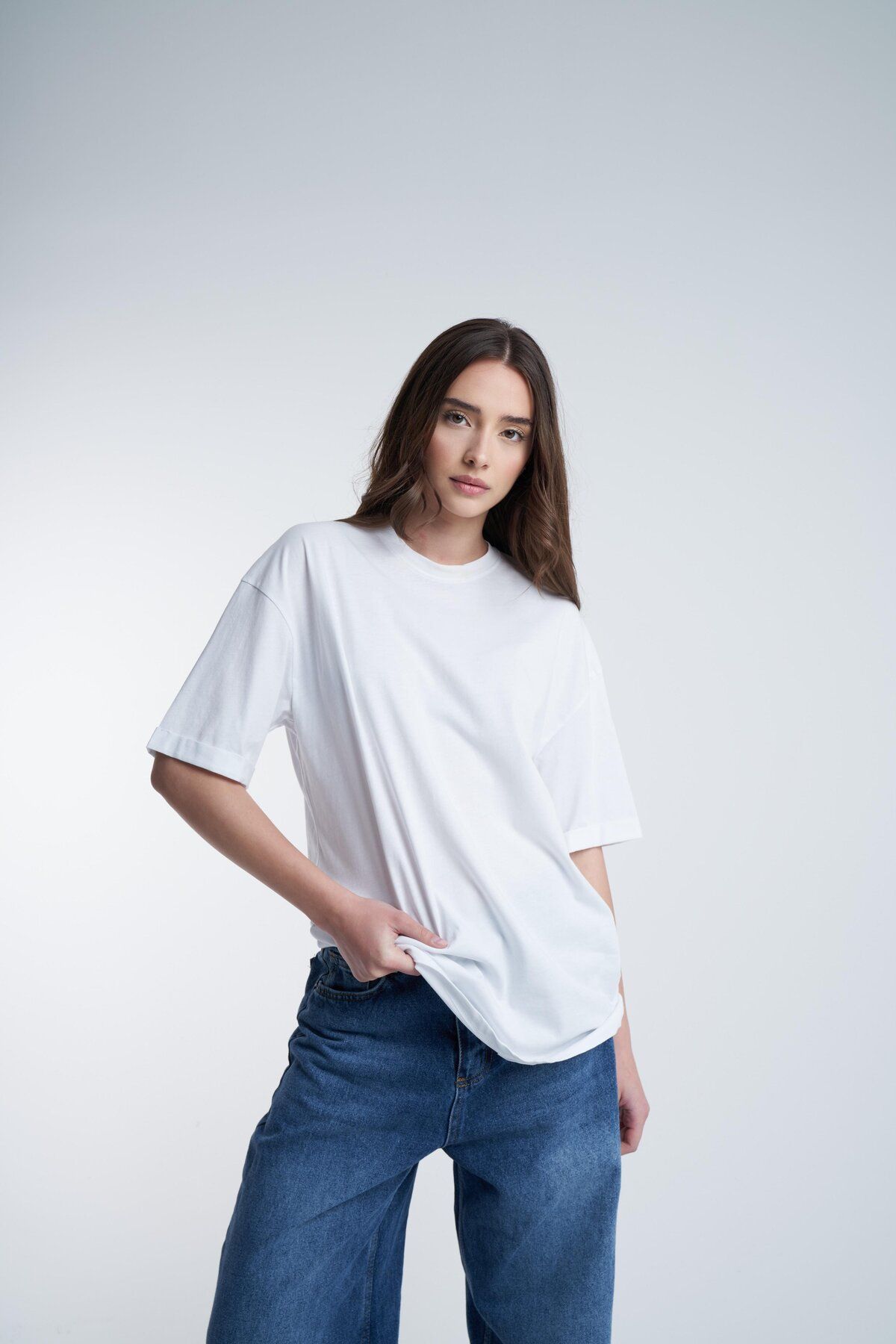marsel aksesuar Basic T-Shirt Beyaz
