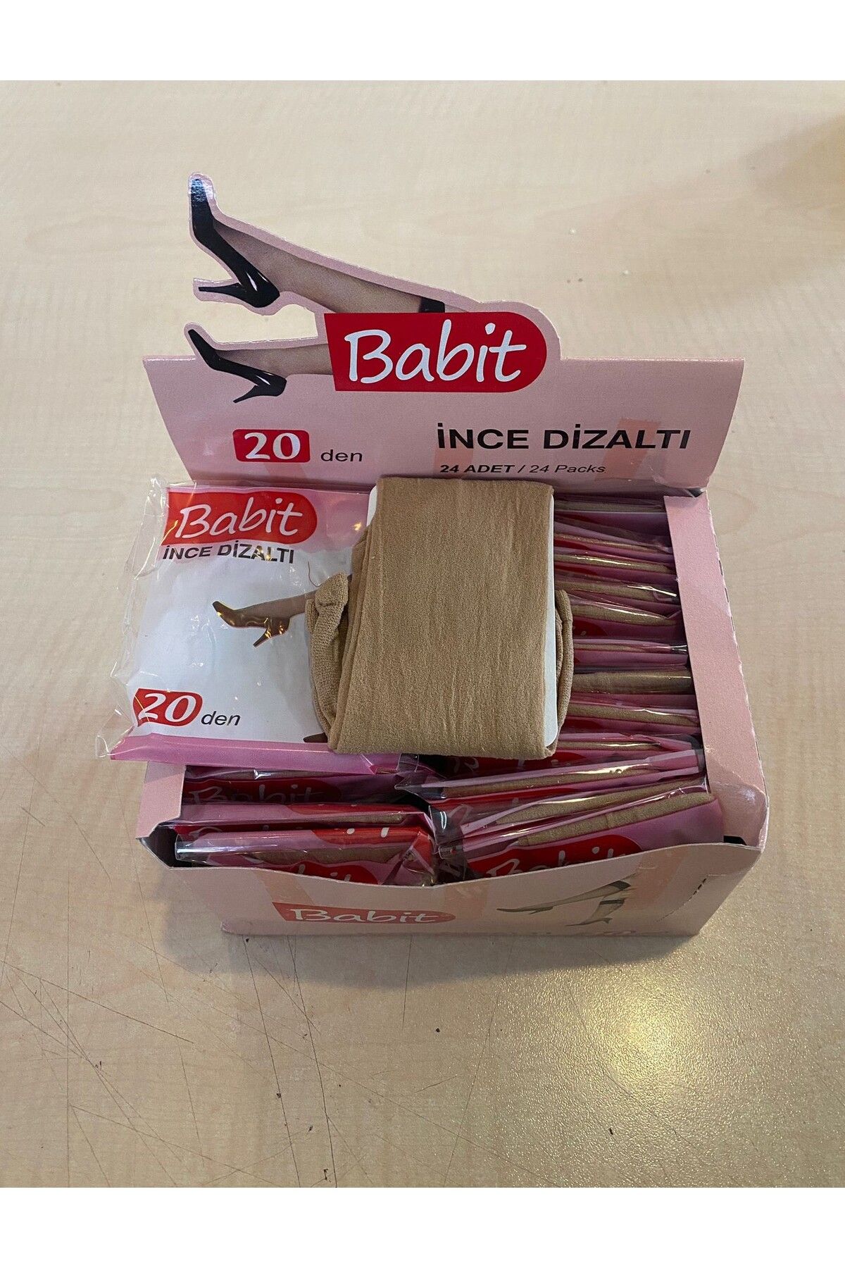Babit 24 Çift Kadın Ince Diz Altı 20 Den Tül Çorap Esnek Nefes Alan Çorap 57 Ten Rengi