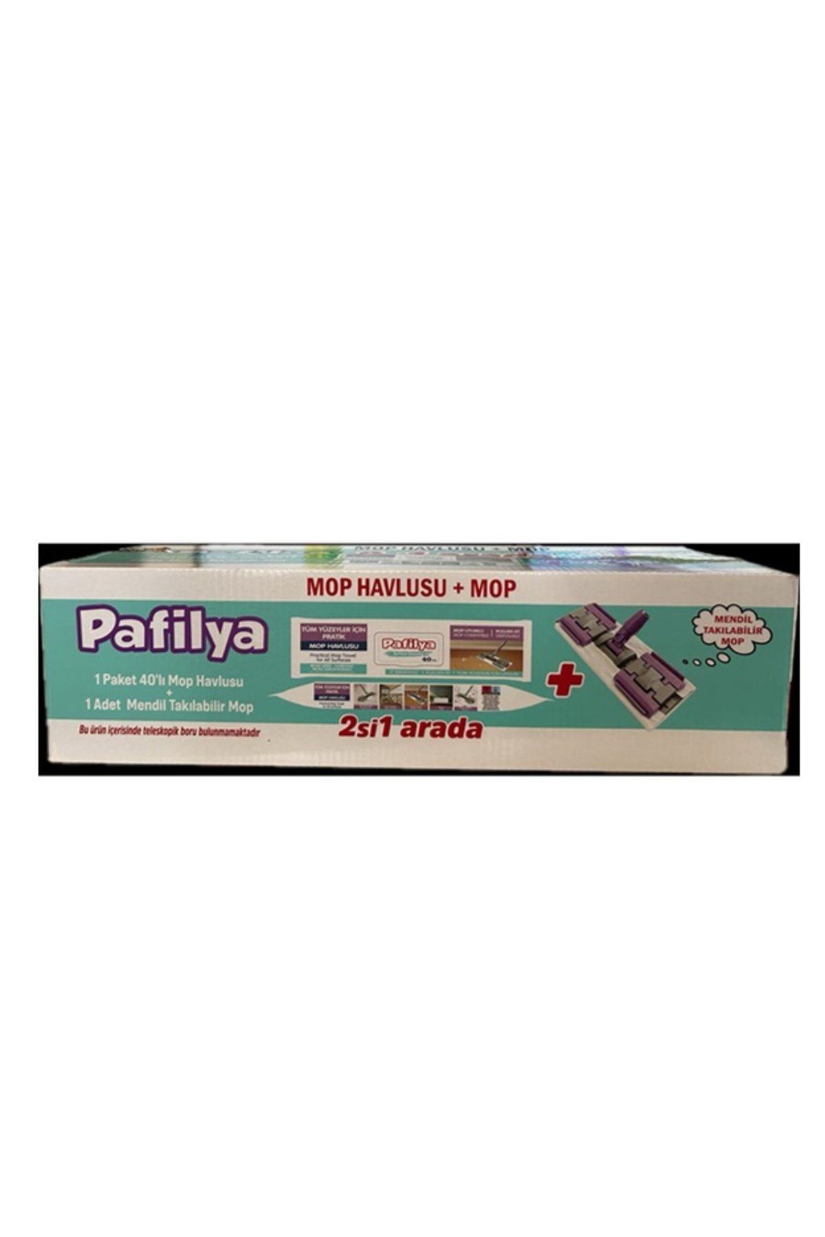 Pafilya PAFİLYA Mop Havlusu + Mop 2si1 Arada