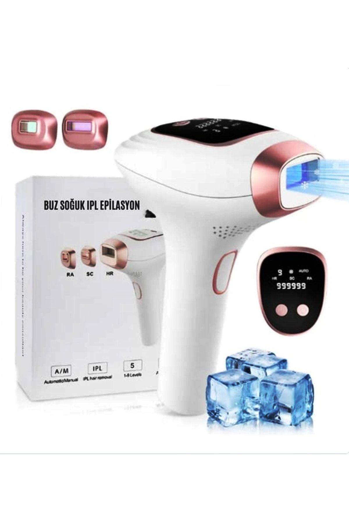 Ağrısız IPL Buz lazer Cihazı 5 Mod Manyetik Değiştirebilir Kapak Kadın-Erkek İçin Kalıcı Epilasyon