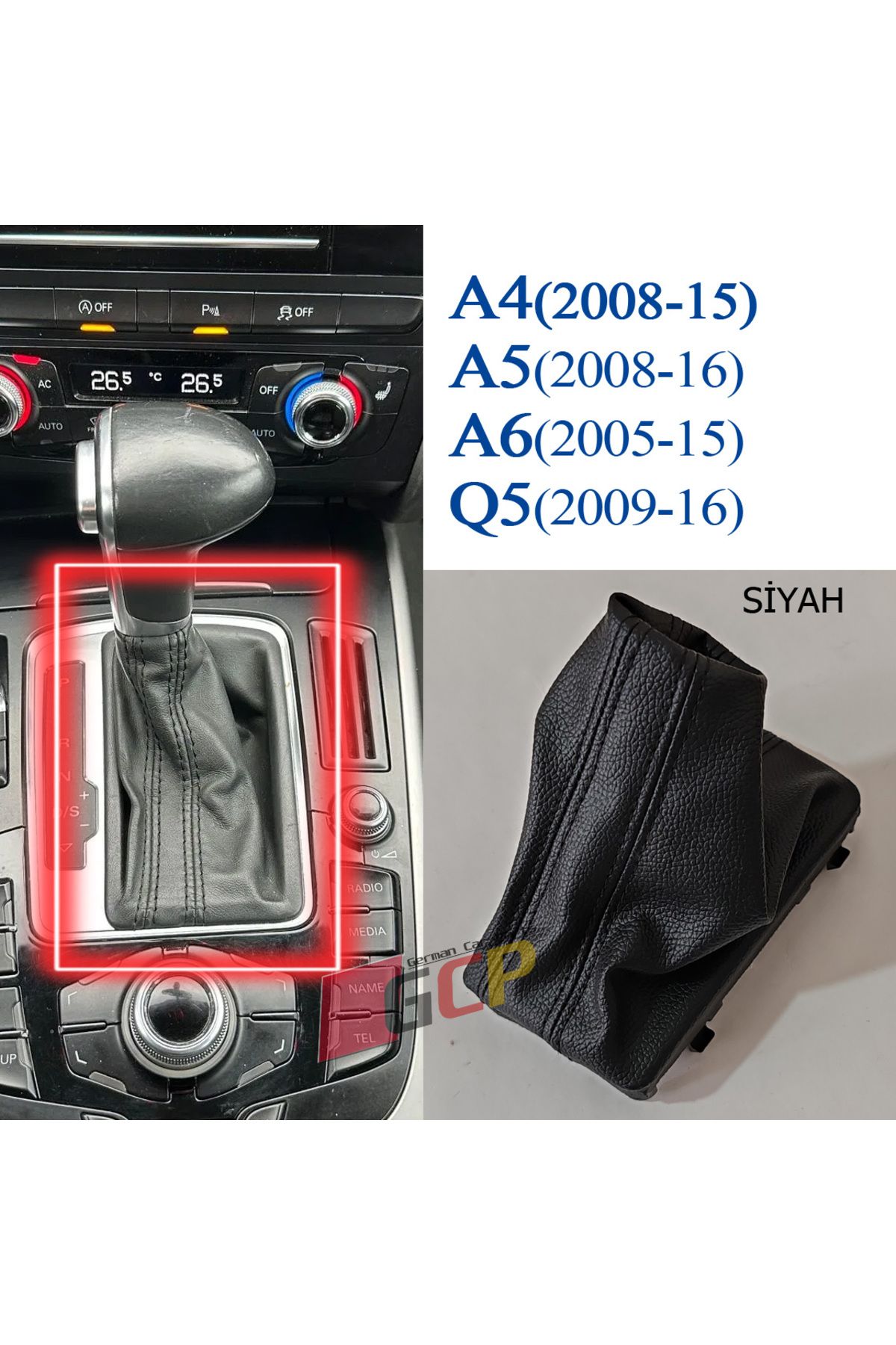 GCP German Car Parts Audi Siyah Otomatik Vites Körüğü - A4 A5 A6 Q5