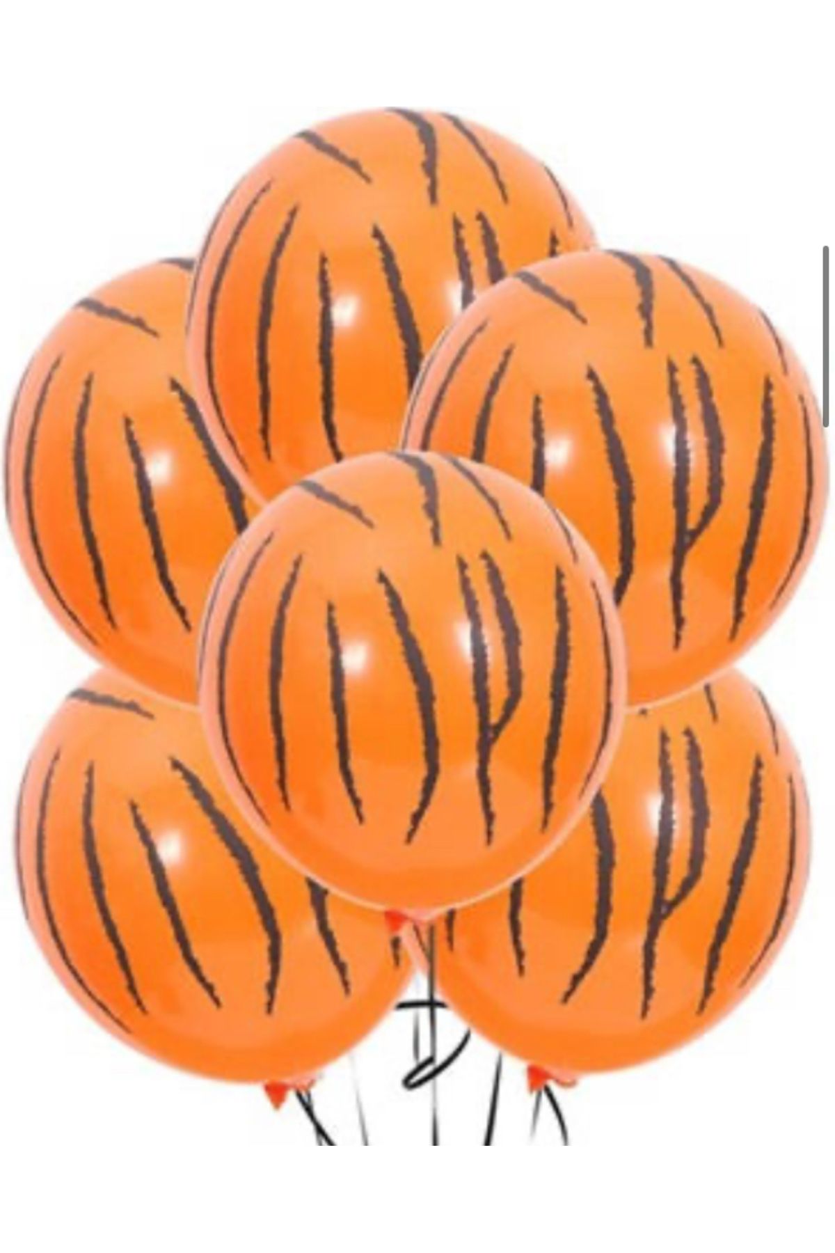 Çemrek Süs Parti Zebra Desenli Balon Lateks 12 inç Kalisan 8 Adet