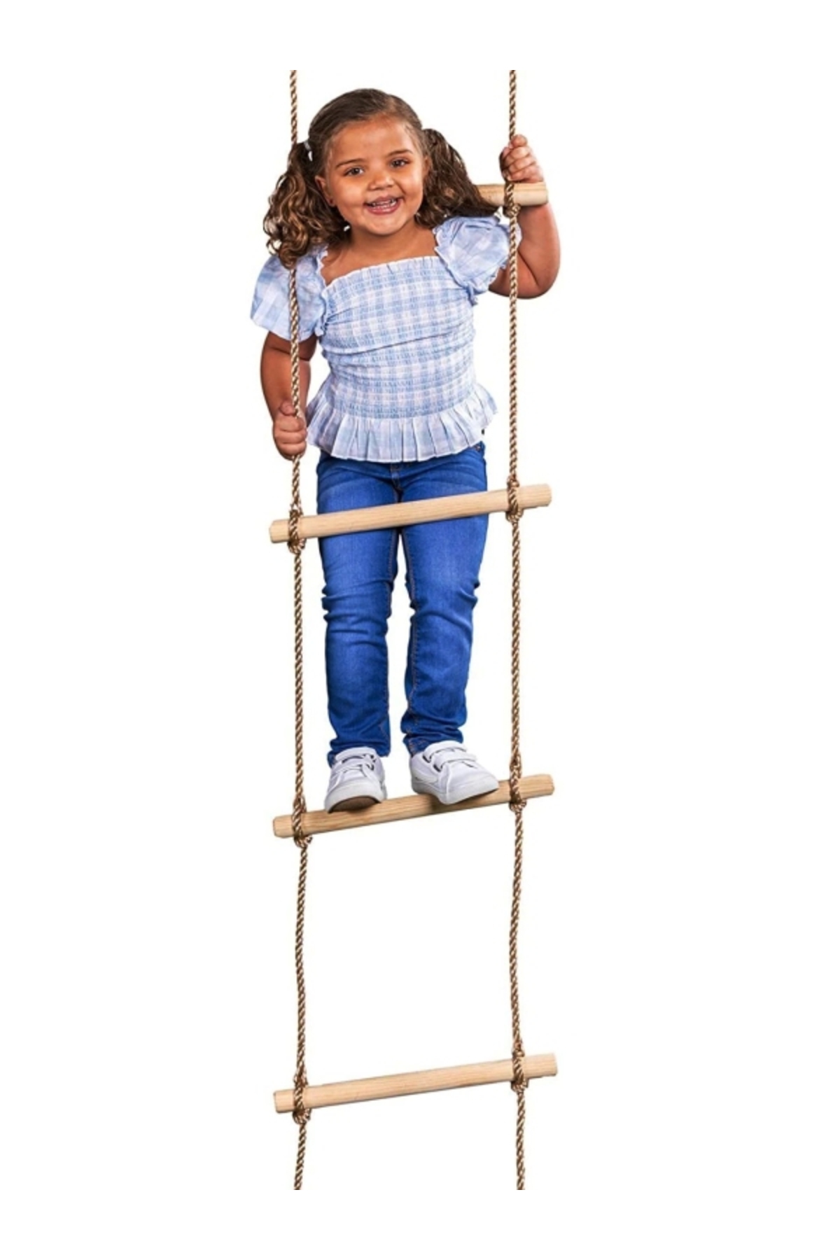 ÇAYLAR AVM Çocuk Ahşap ip 6 Merdiven Montessori Eğitici Trapez Salıncak Tırmanma Kulesi Jimlastik Salıncağı fotoğrafı 6 (önizleme)