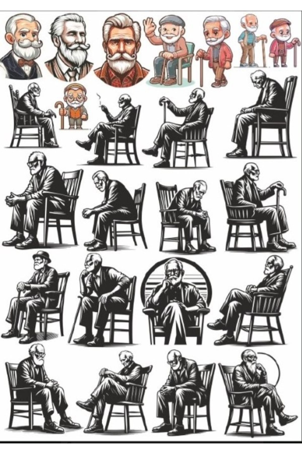 Reysa Tasarım Dede Sticker Set