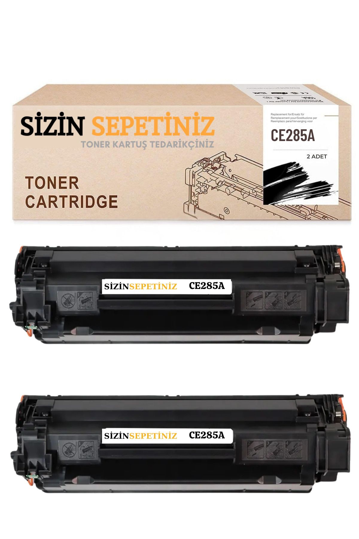 HP 85a ce285a Laserjet P1102 P1102w M1132 M1212 M1214 M1217 2 ADET Toner