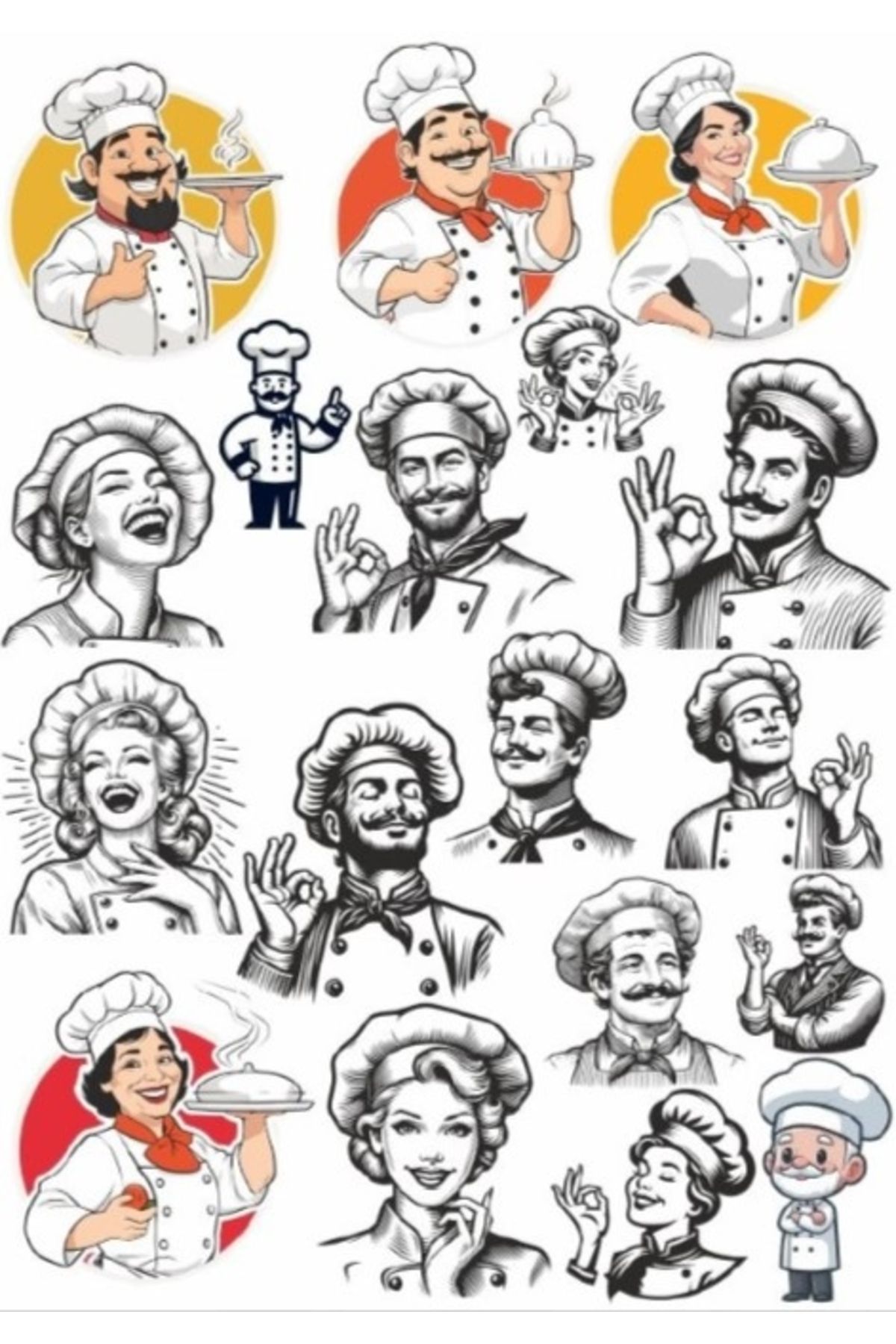 Reysa Tasarım Aşçı Sticker Set