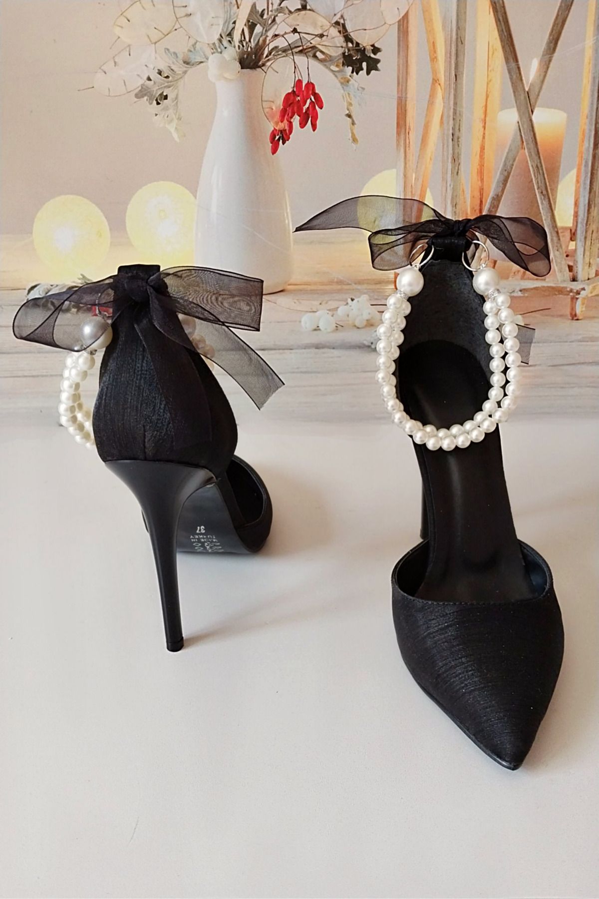 Modavien-Pantofi de seara de dama 11 cm cu perle 5