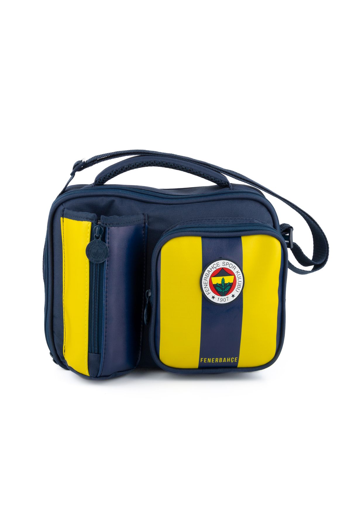 Fenerbahçe Official Lisanslı Suni Deri Çubuk Desenli İki Bölmeli Beslenme Çantası 25758