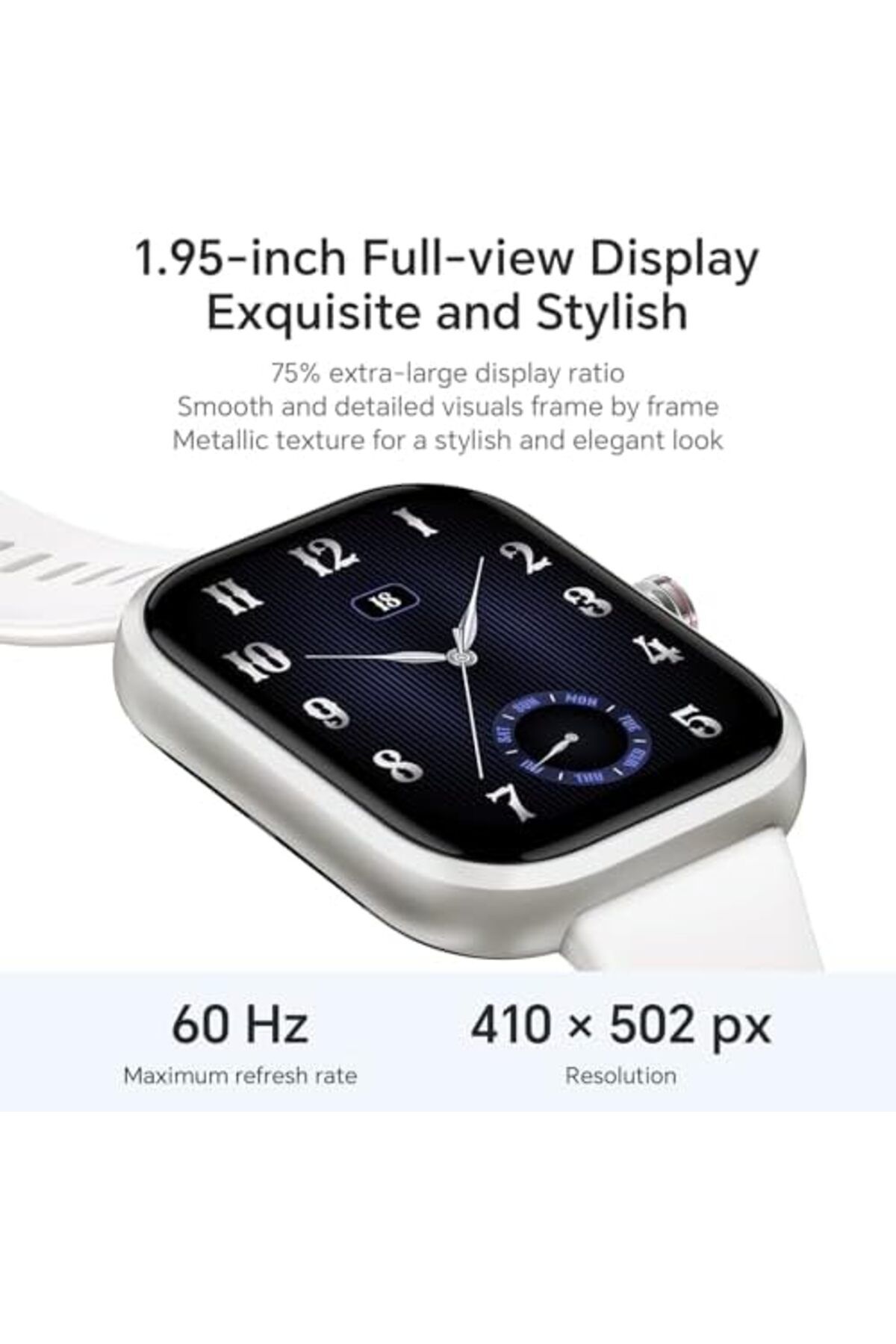 HONOR-CHOICE Smart Watch, 1.95 inch AMOLED, Spo2, Bluetooth Calling, GPS, 12 Days Standby, 5ATM, Com 4