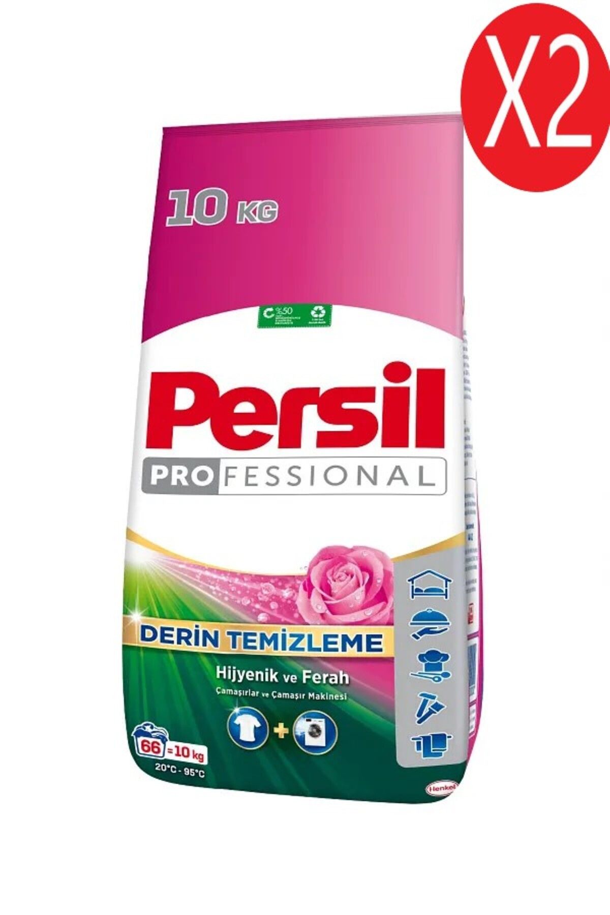 Persil X2-persil Detergent Rufe Automat 10 Kg Profesional Rose - One Size