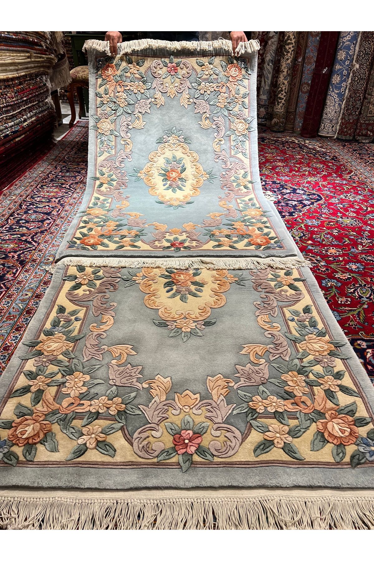 RD RAMAZAN DAĞ EL HALI SANATI El Dokuma Kabartmalı Çin Halısıdır Mükemmel Ürün Ebat 175x109.