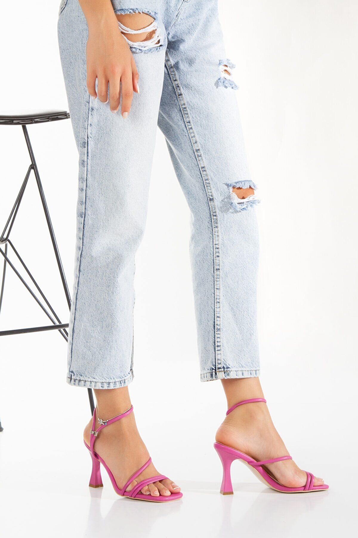 MFT AYAKKABI Pantofi Casual De Damă Cu Toc Subțire De 9 Cm Femeie - 38
